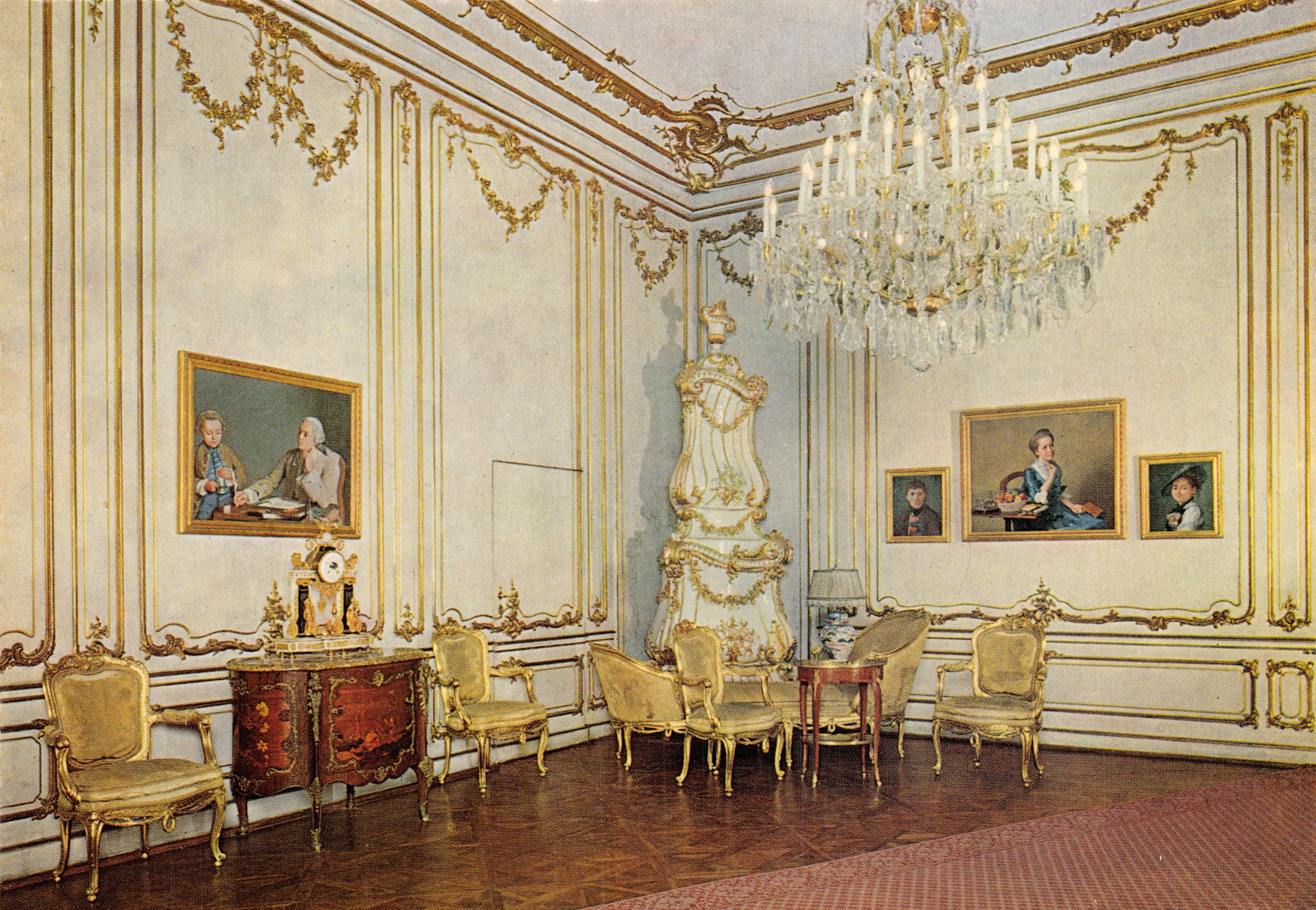 Salon de Schönbrunn — Interno riccamente decorato — editore Verl. Nr. 5134