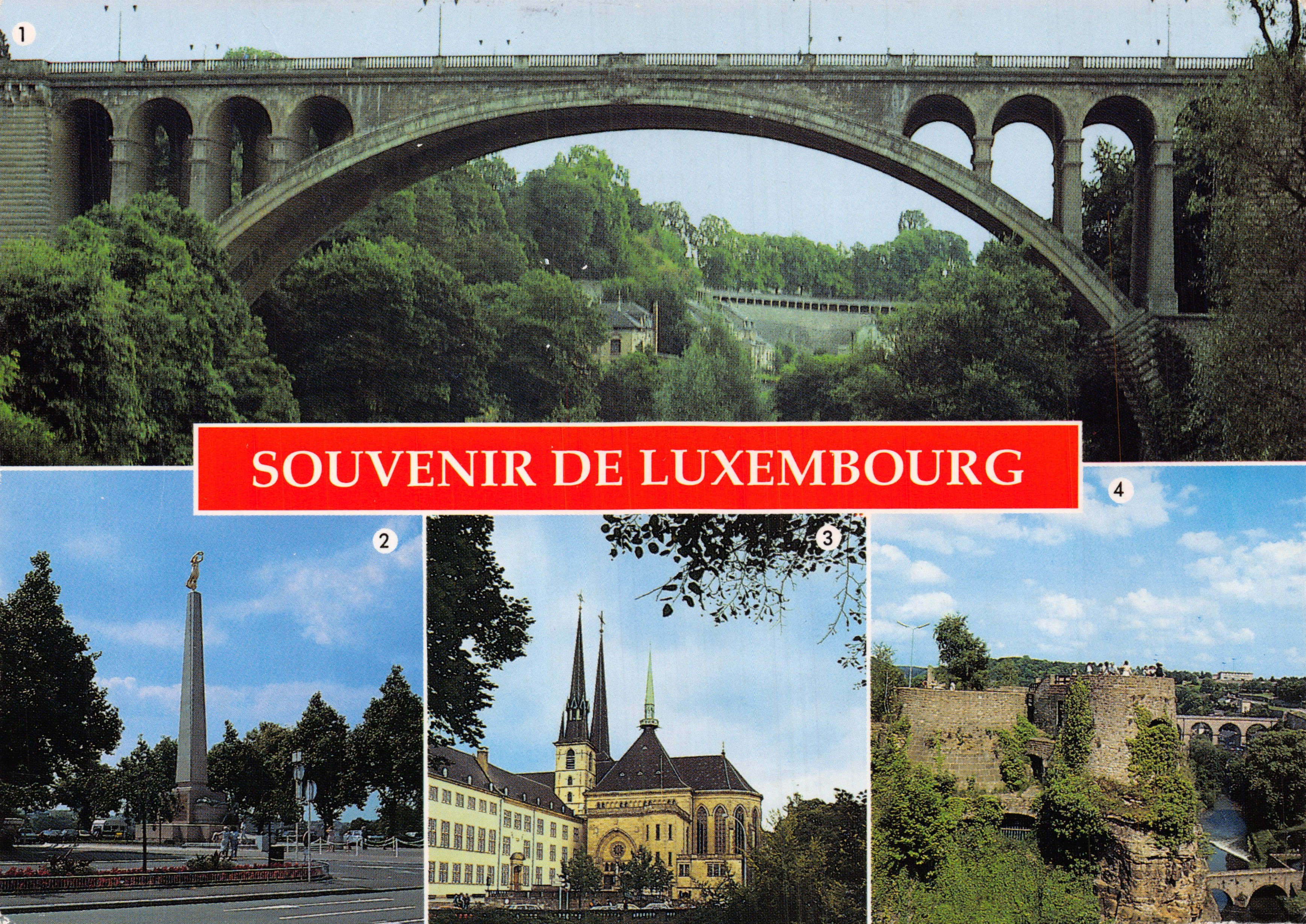 Pont Adolphe — viaduc à arches — Souvenir de Luxembourg, éditeur Joer