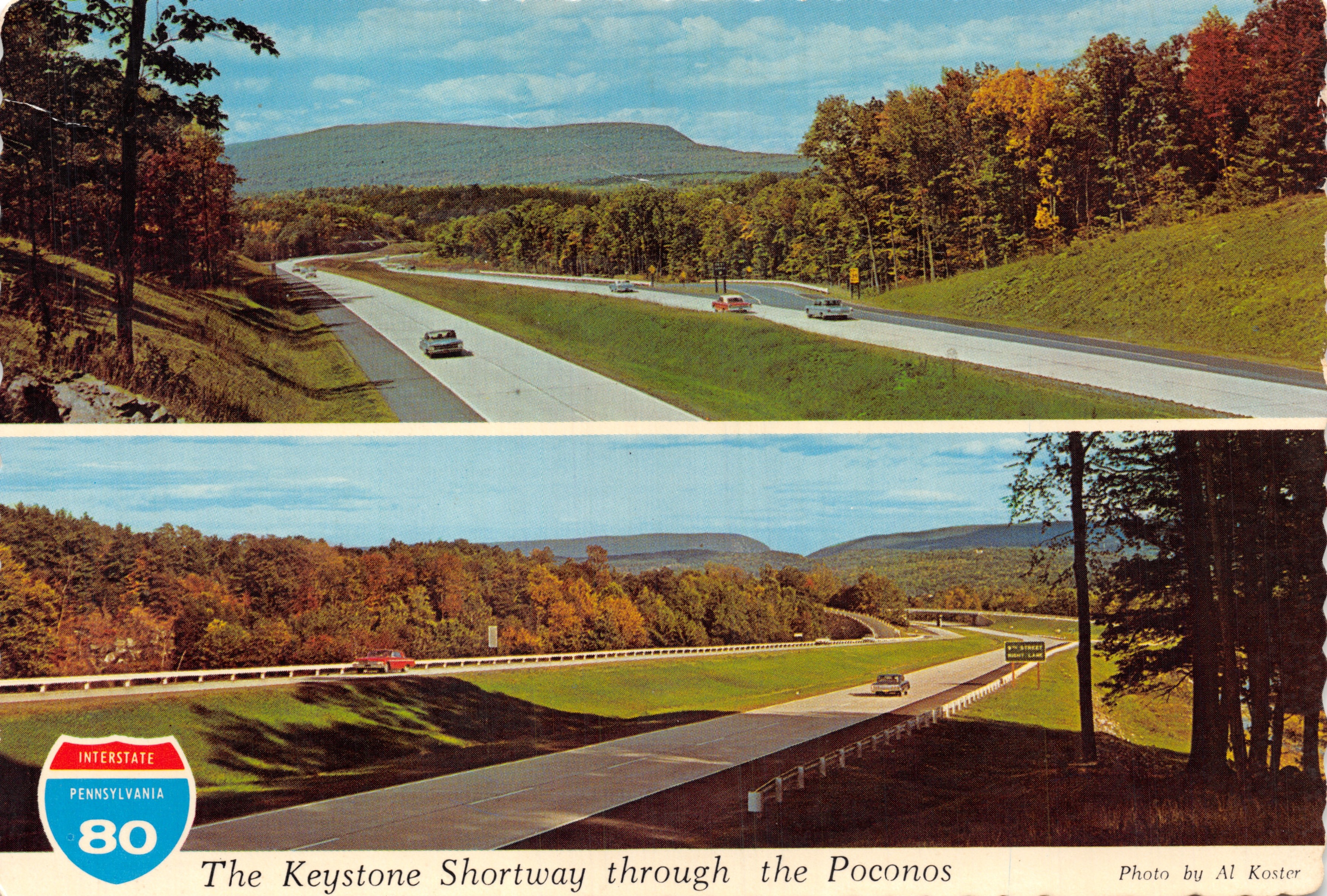 Il Keystone Shortway attraverso i Poconos — Interstate 80 — Foto di Al Koster