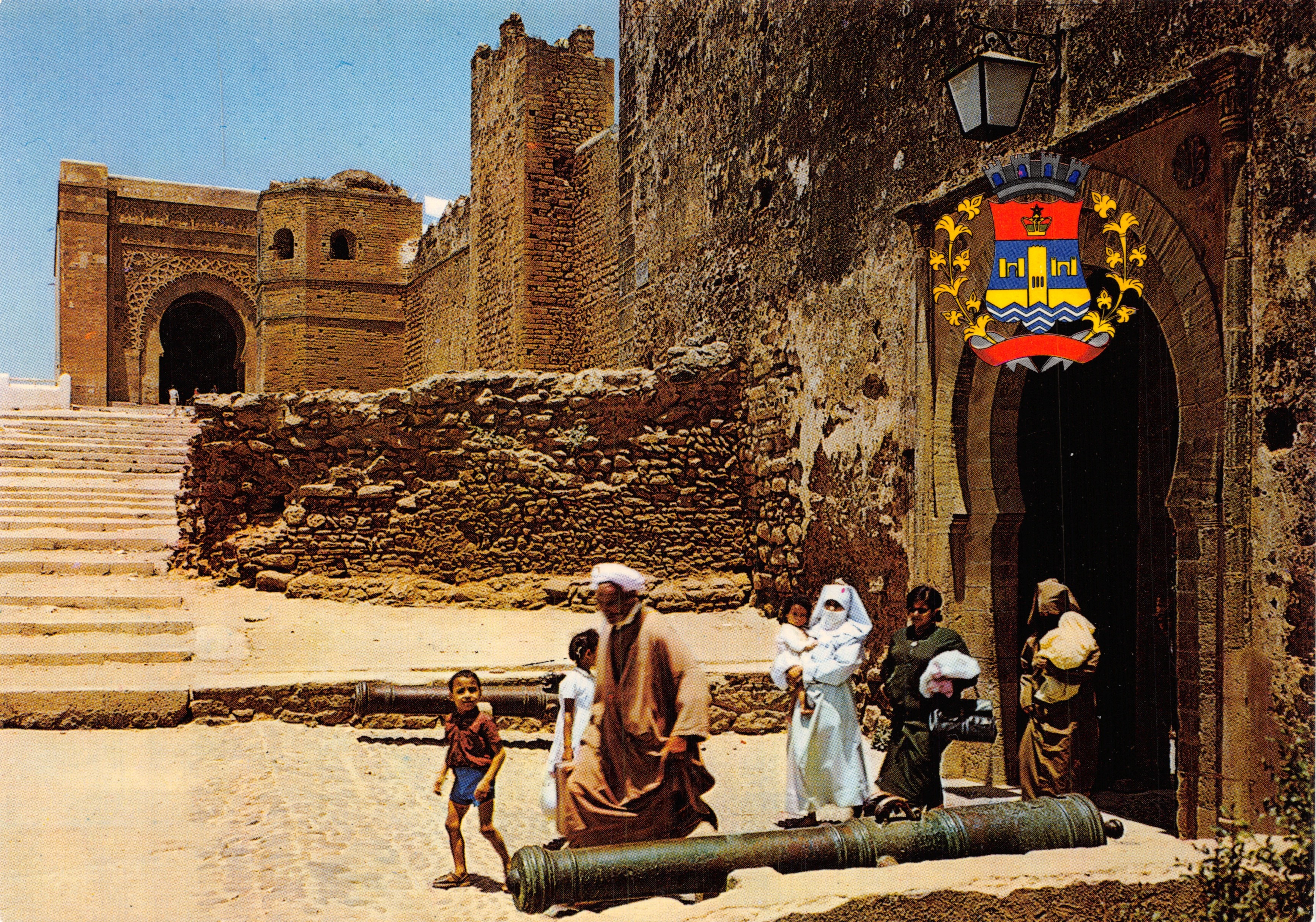 Kasbah de Rabat — Porte et armoiries — éditeur JEFF