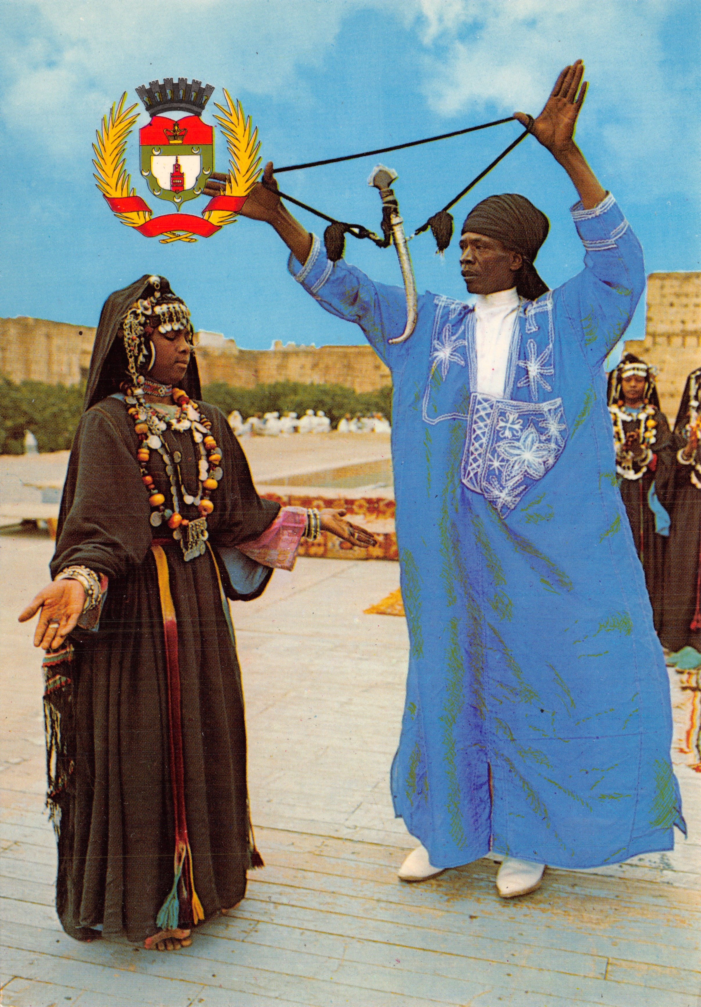 Zwaarddans in het folklore — Marrakech — uitgever JEFF, n° 5386 B