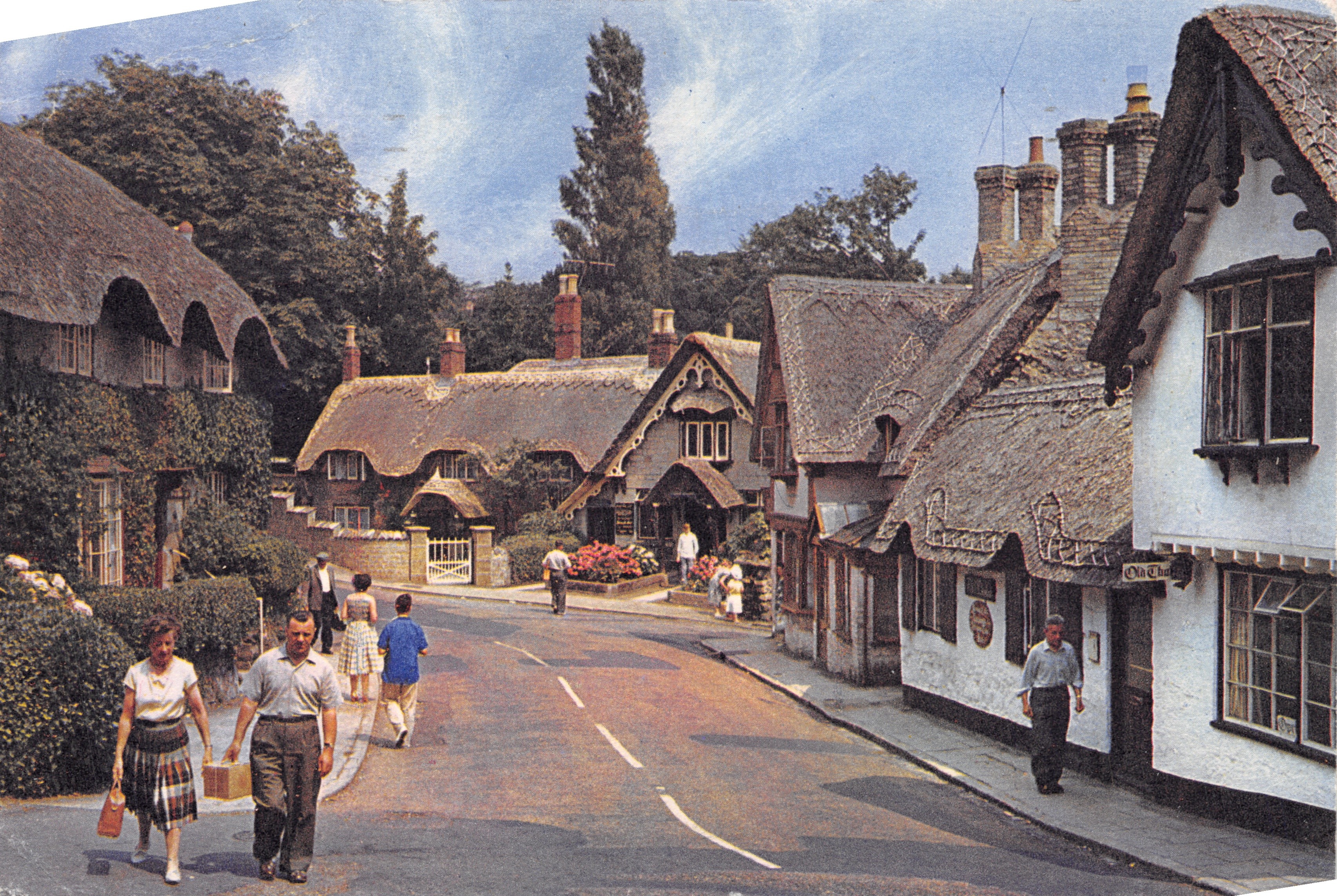 Old Village, Shanklin — scène pittoresque — J. Arthur Dixon, I.W. 367