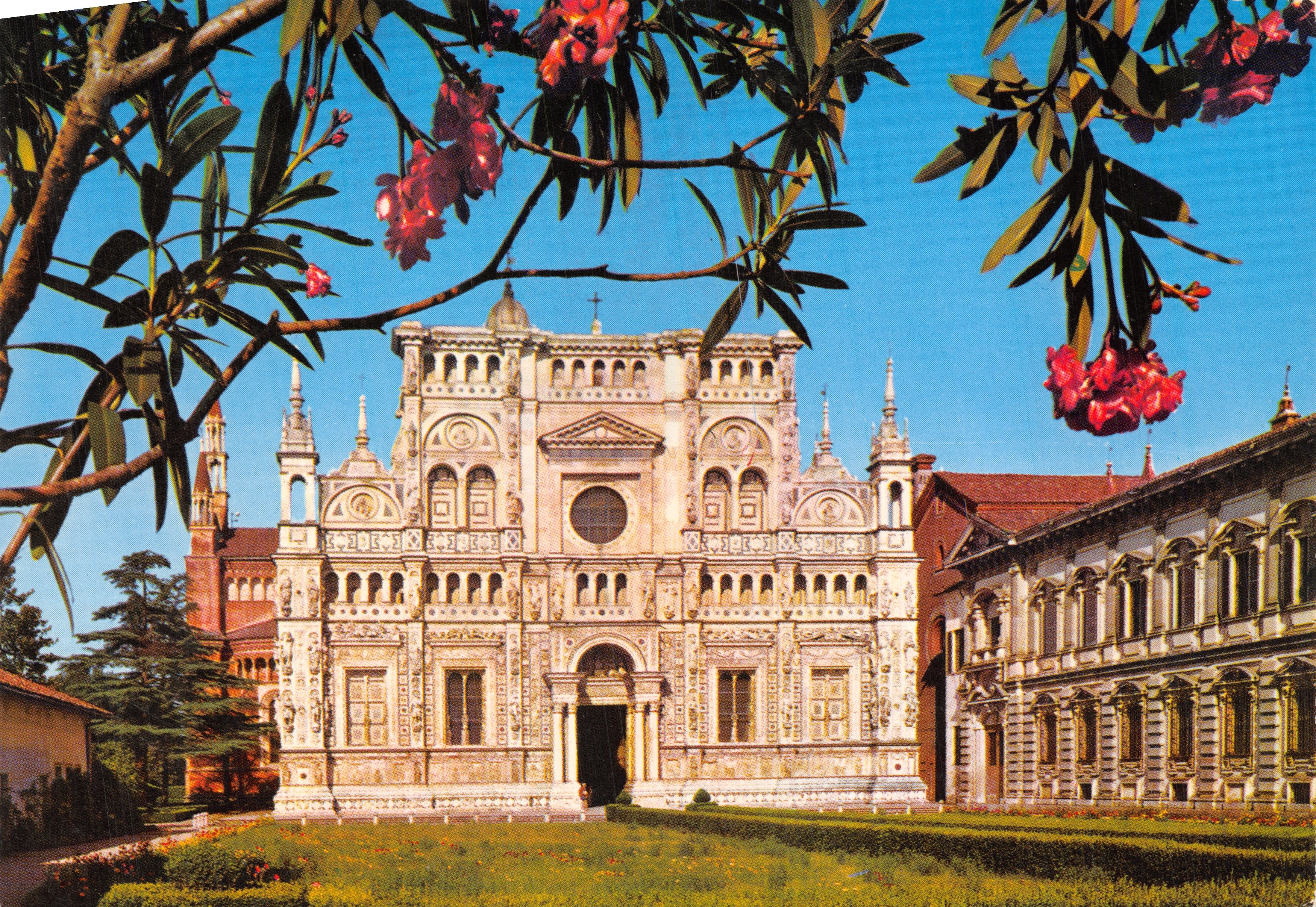 Certosa di Pavia — façade Renaissance — éditeur MILIZIO MILANO, n° 016