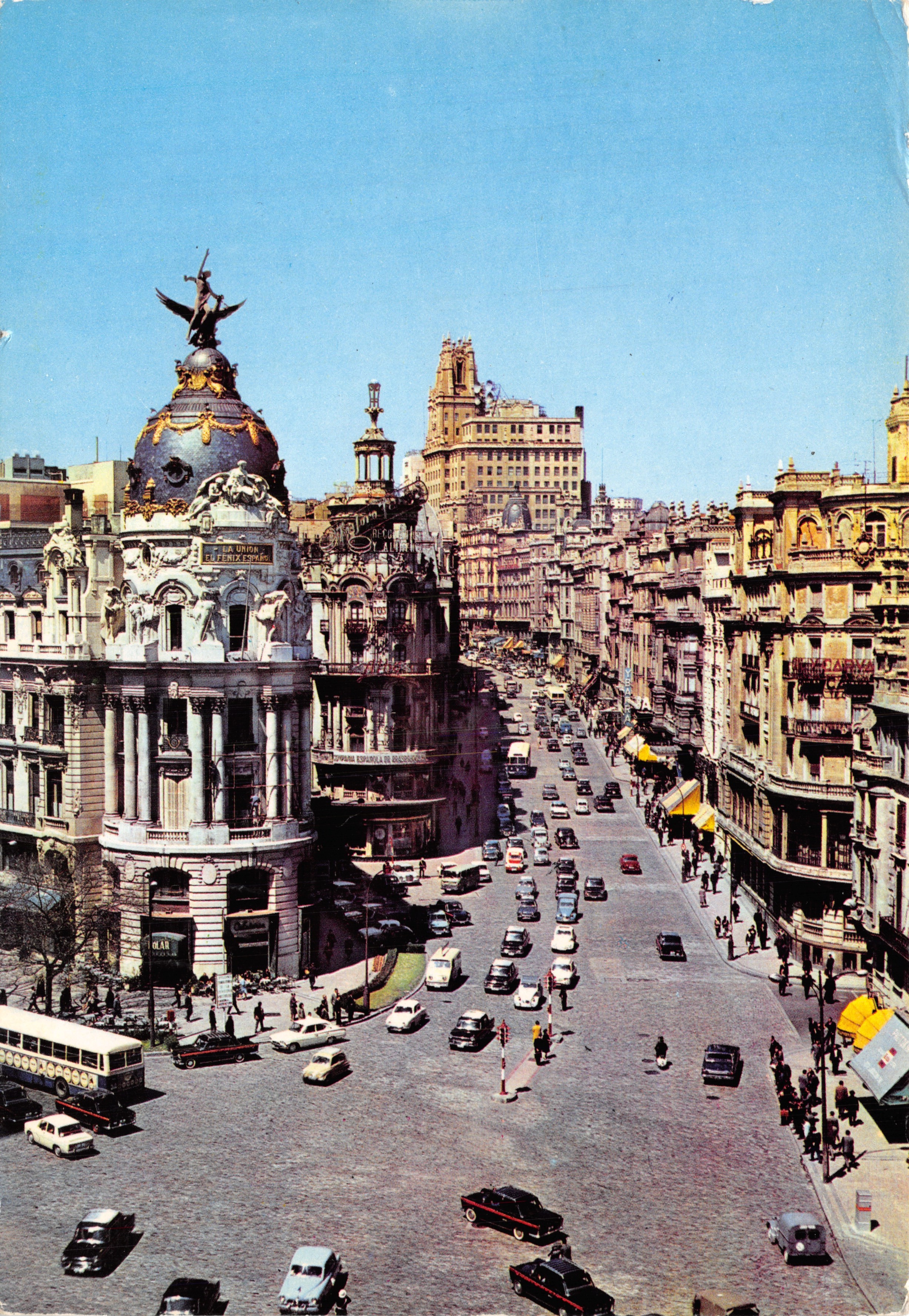Madrid — plein van de Gran Vía — uitgever Fotocolor Malasaña n° 1006