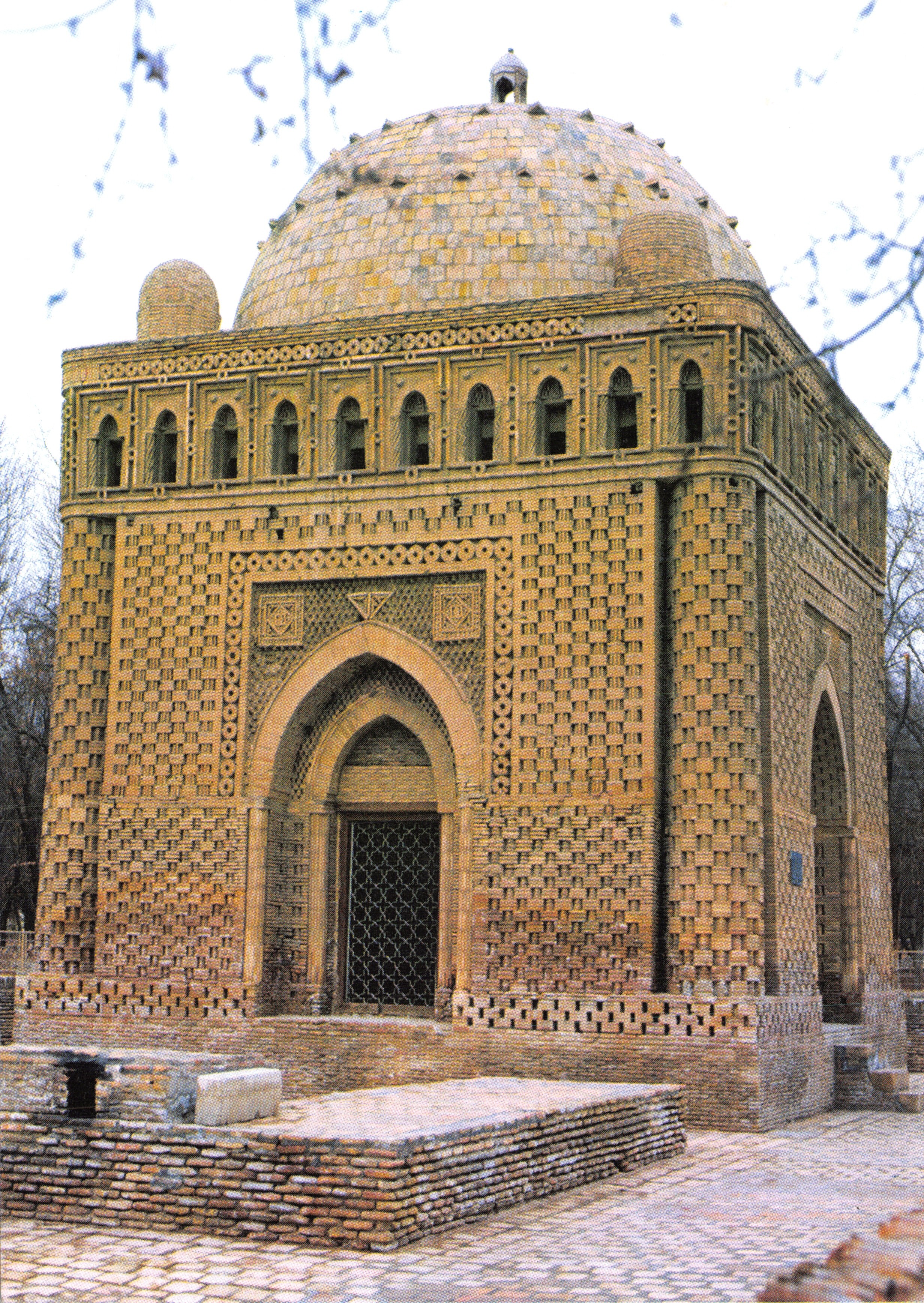 Mausoleum van de Samaniden — uitgever 'O'zbekiston markazi' — serie-nummer niet zichtbaar
