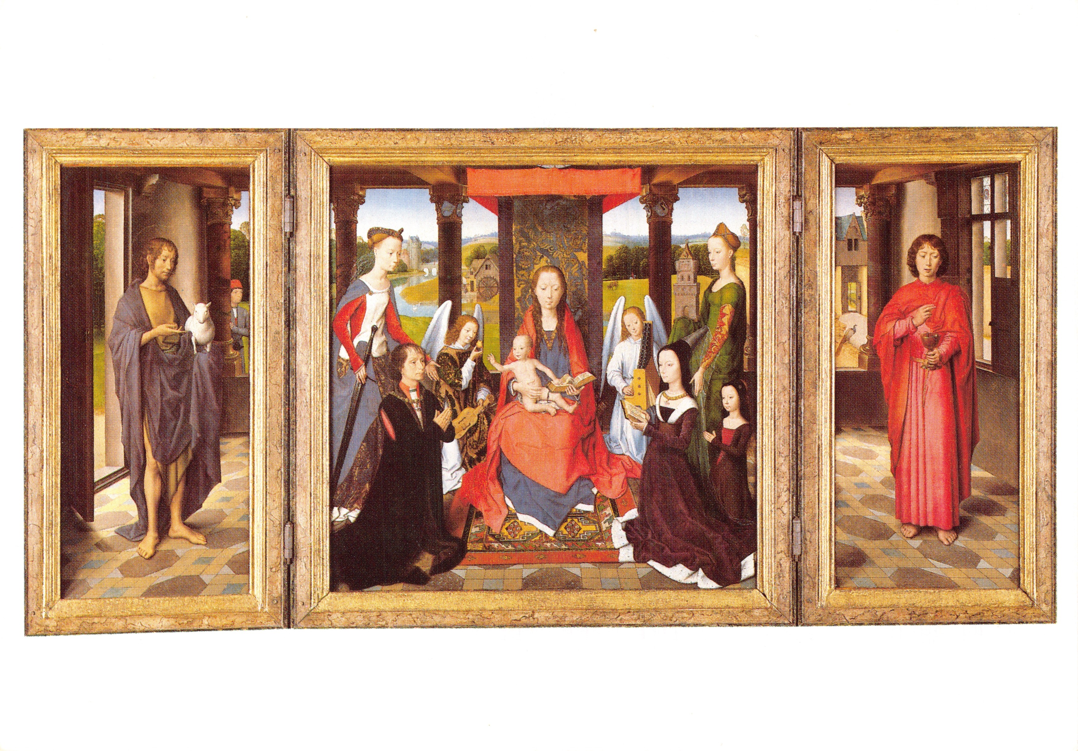 Tríptico de la Virgen y el Niño con Santos y Donantes — Hans Memling, editor THE NATIONAL GALLERY, número de serie 1520