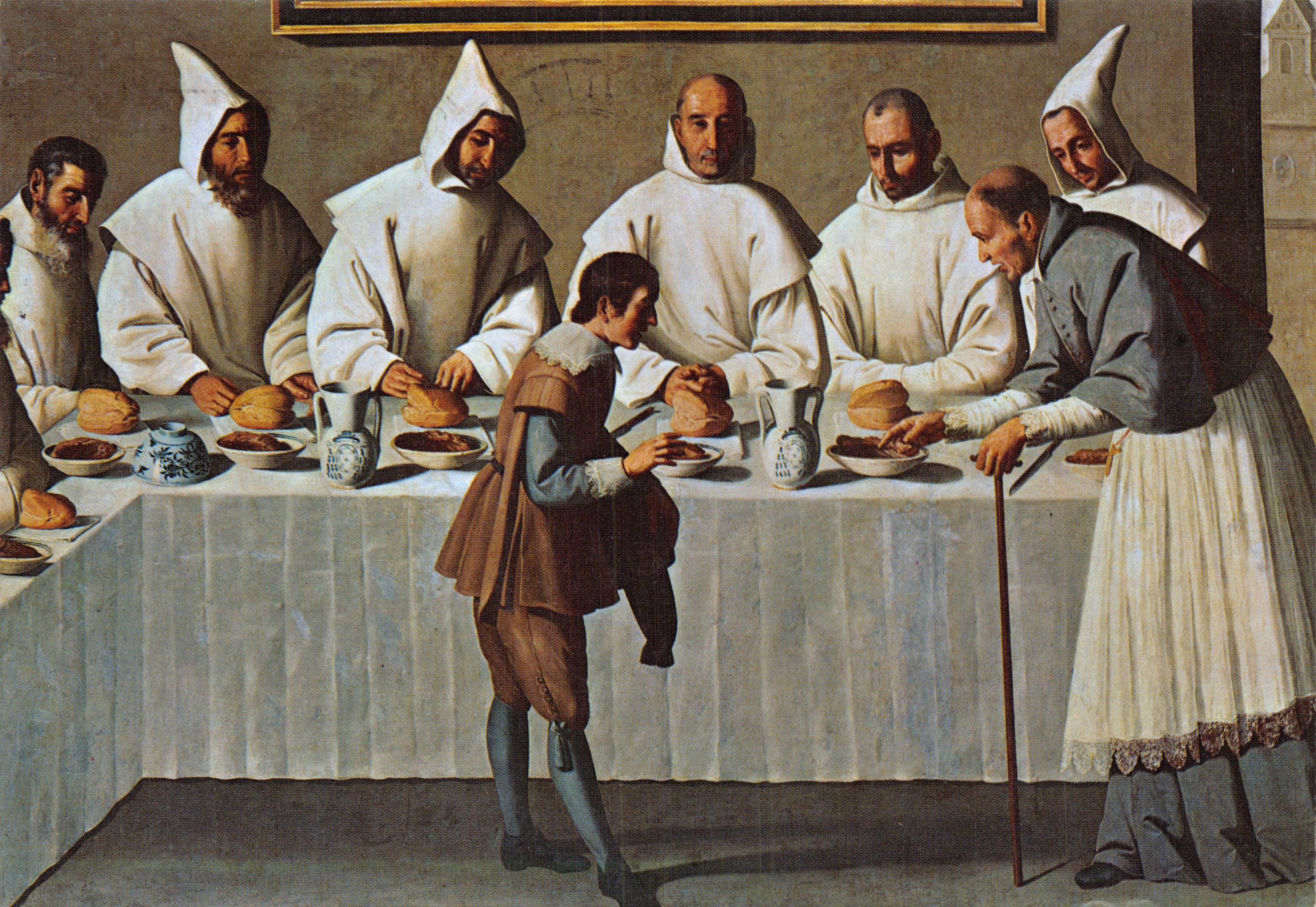 Pasto dei monaci — Scena dal Museo delle Belle Arti di Siviglia — editore FISA I.G. - Palaudarias, 26 - Barcellona