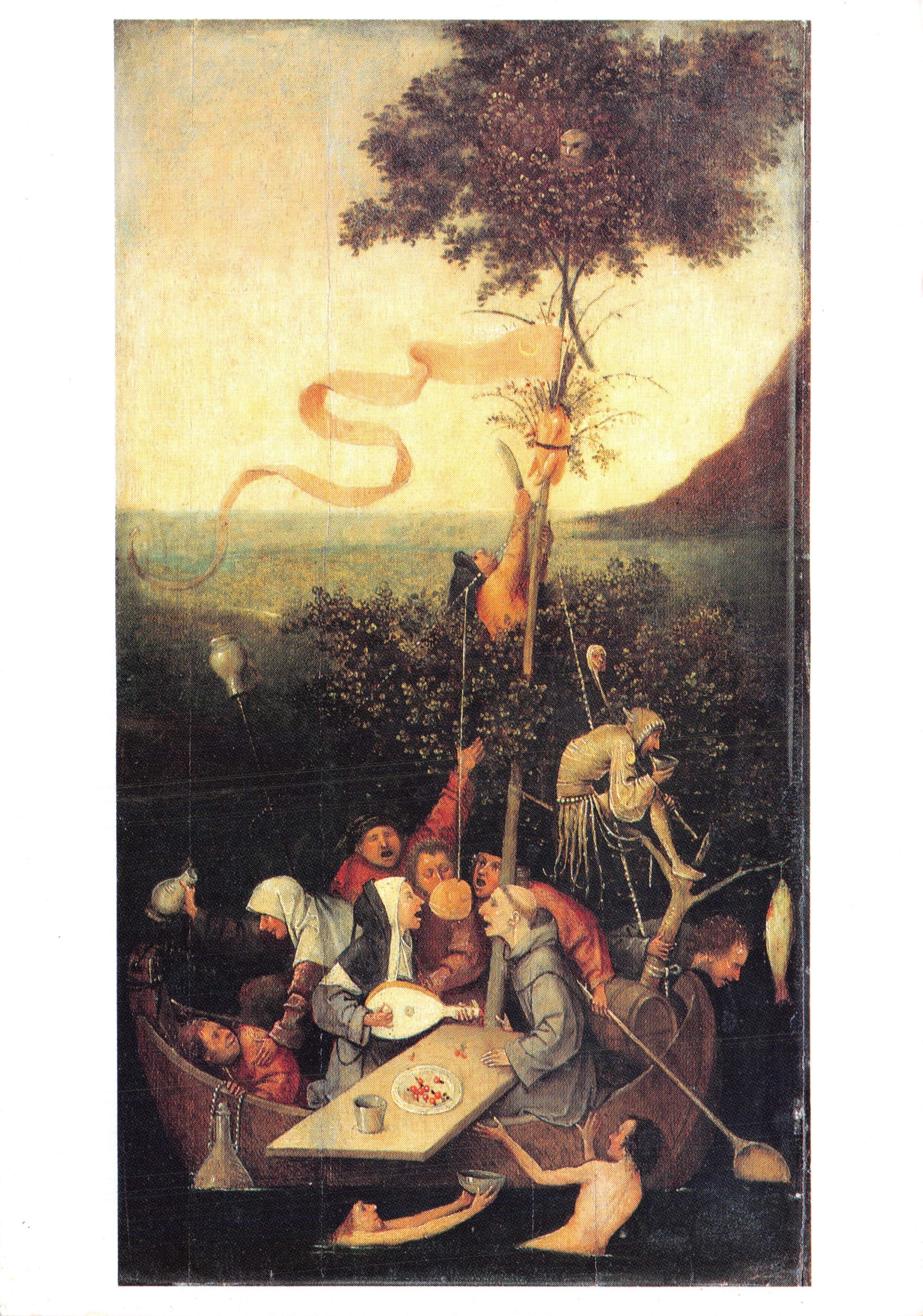 La nef des fous — peinture de Bosch (1450-1516) — éditeur R.M.N. Paris, 1989