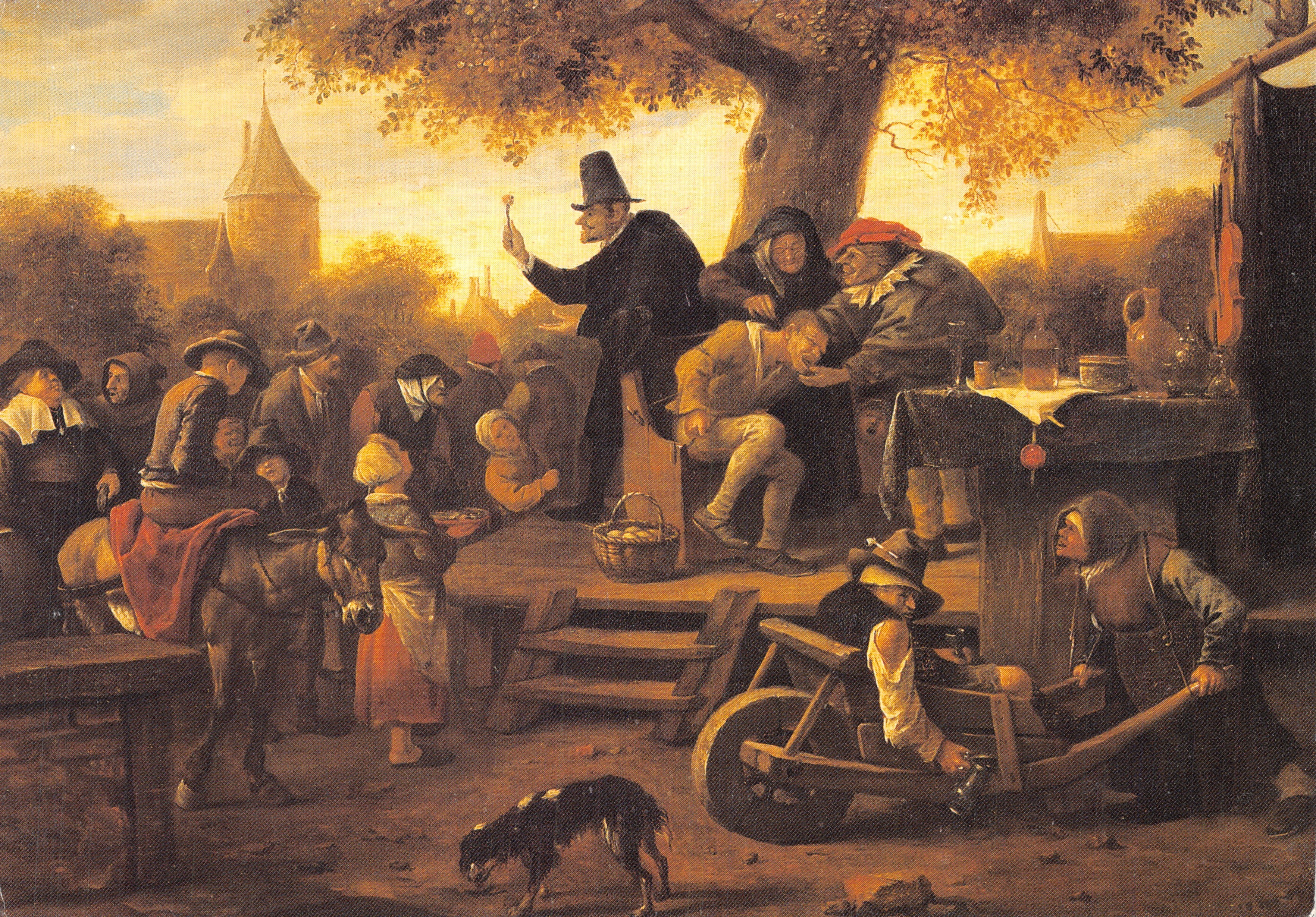 Escena de mercado — pintura de Jan Steen — editor Rijksmuseum Amsterdam, n.º 29