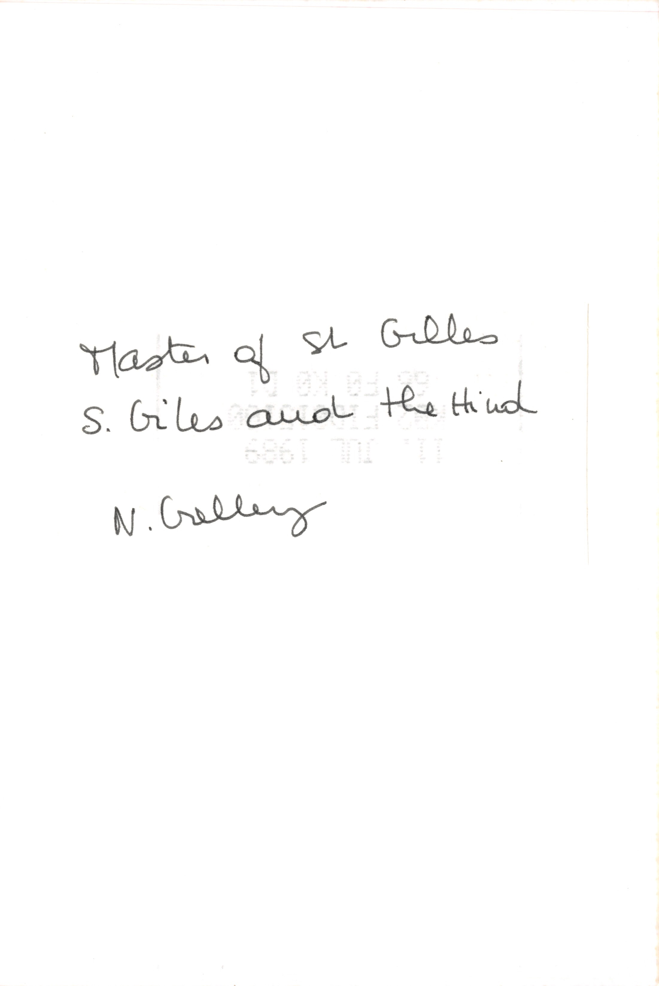 Saint Gilles et le troisième — scène de la galerie N. Gallery — éditeur N. Gallery — Verso