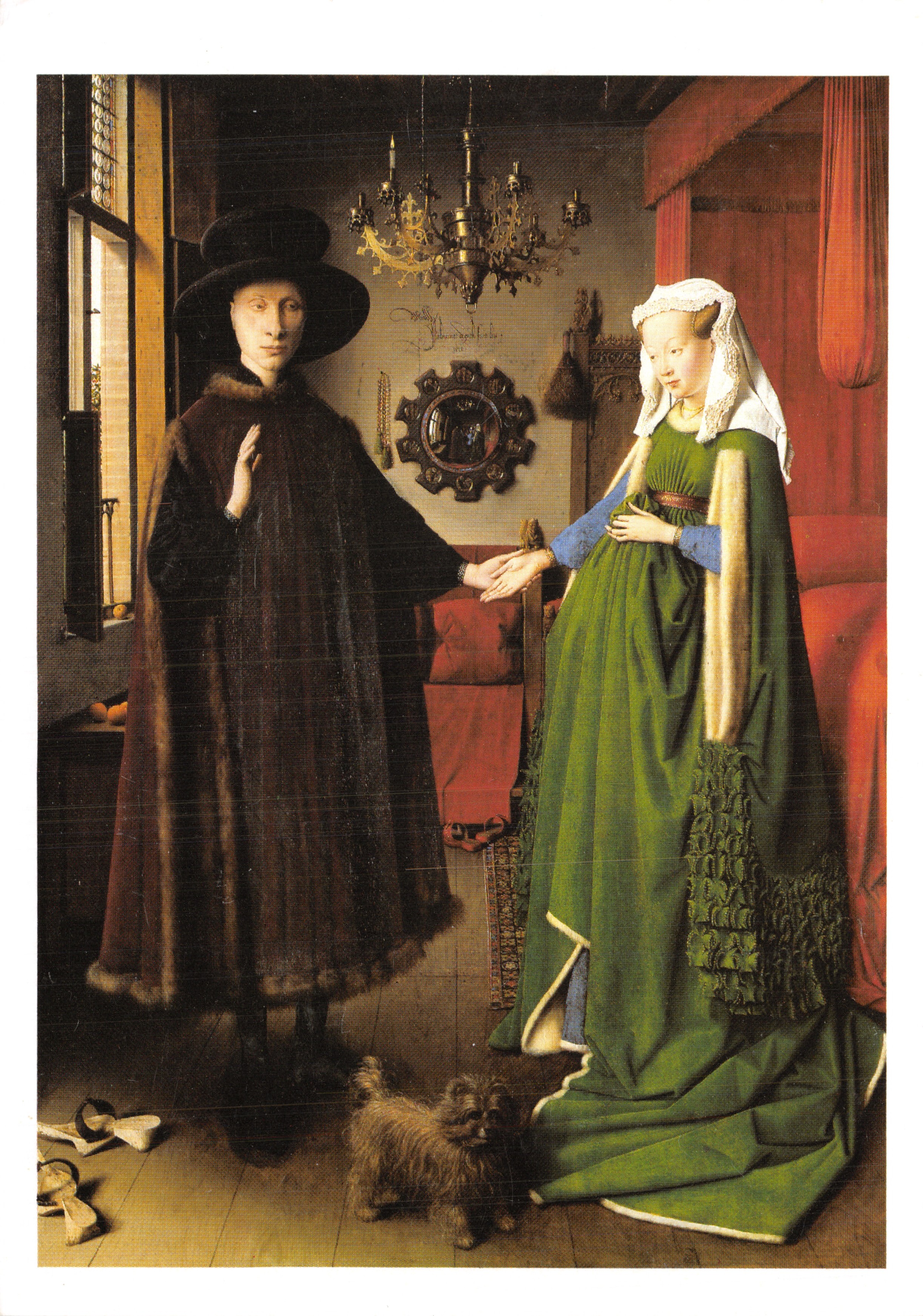 Jan van Eyck — El matrimonio de los Arnolfini — National Gallery Publications Ltd, Tarjeta n.º 1032