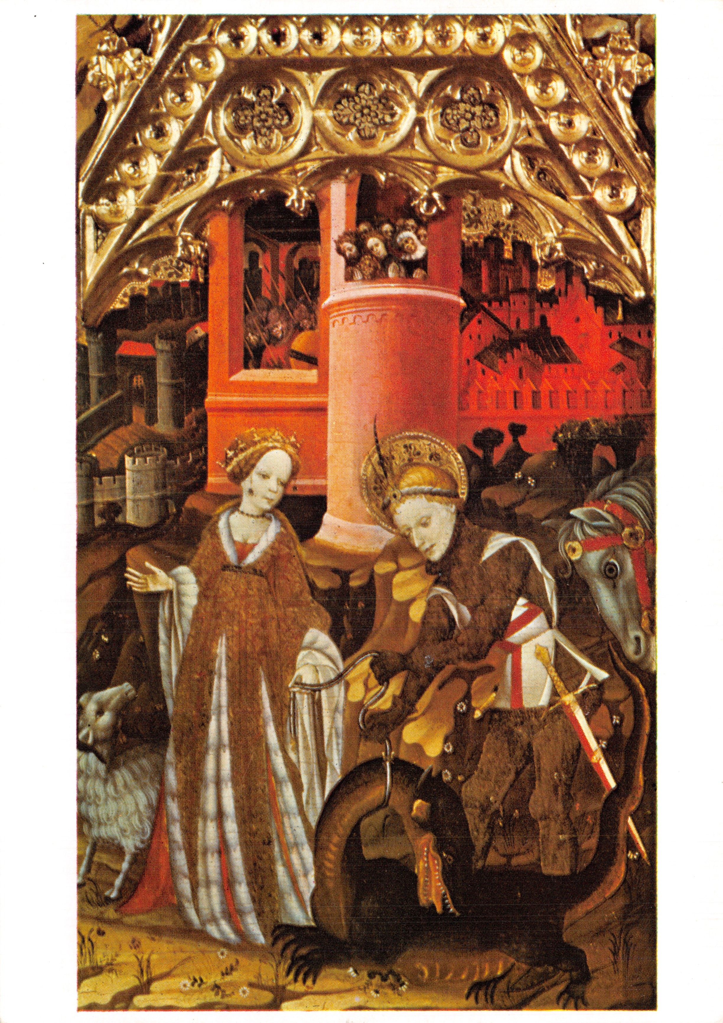 Sint Geert en de prinses — detail van een altaarstuk — Victoria and Albert Museum, P.203