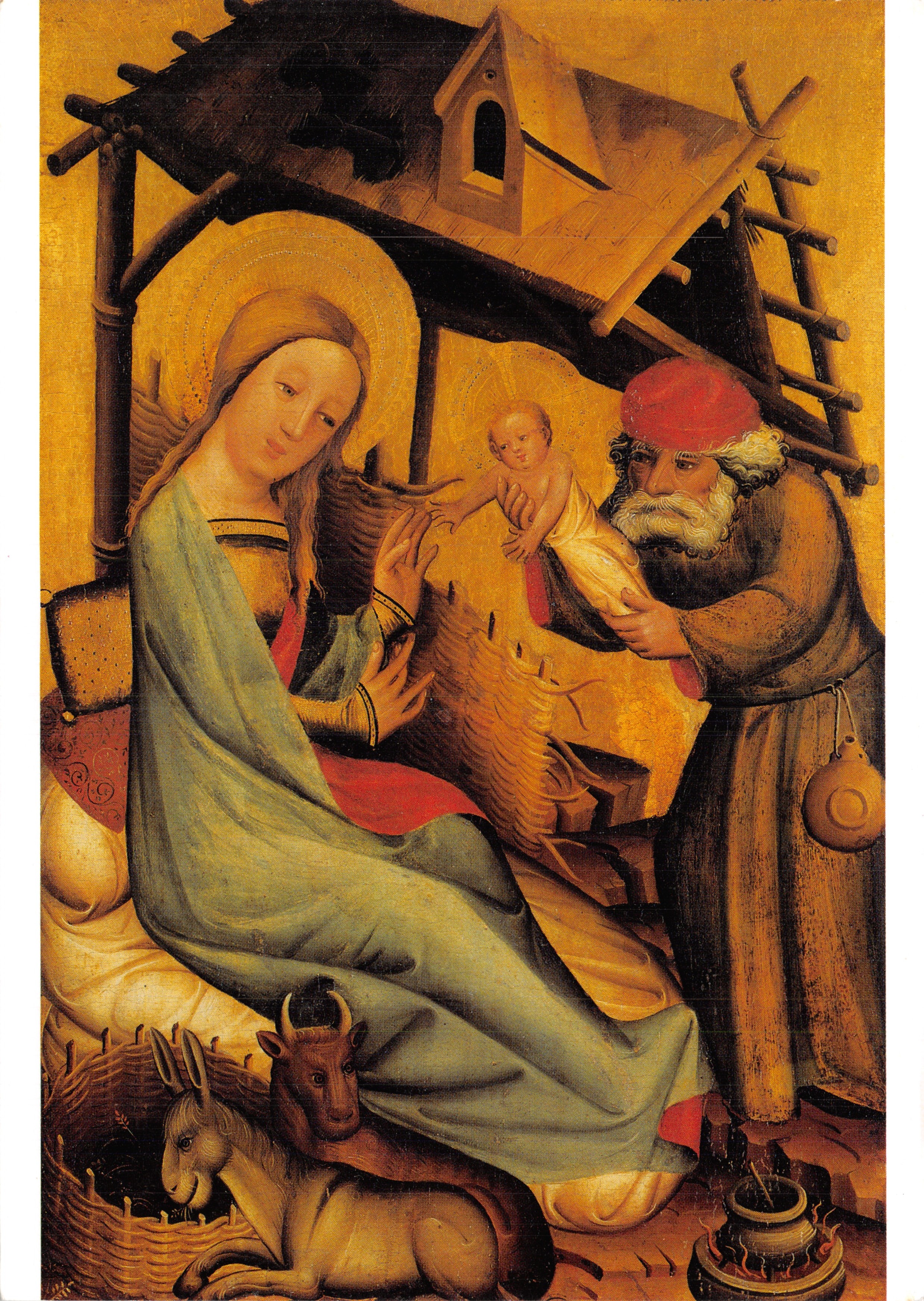 Natività — dipinto di Meister Bertram (circa 1340-1415) — editore Kleinhempel, n. VD 3562