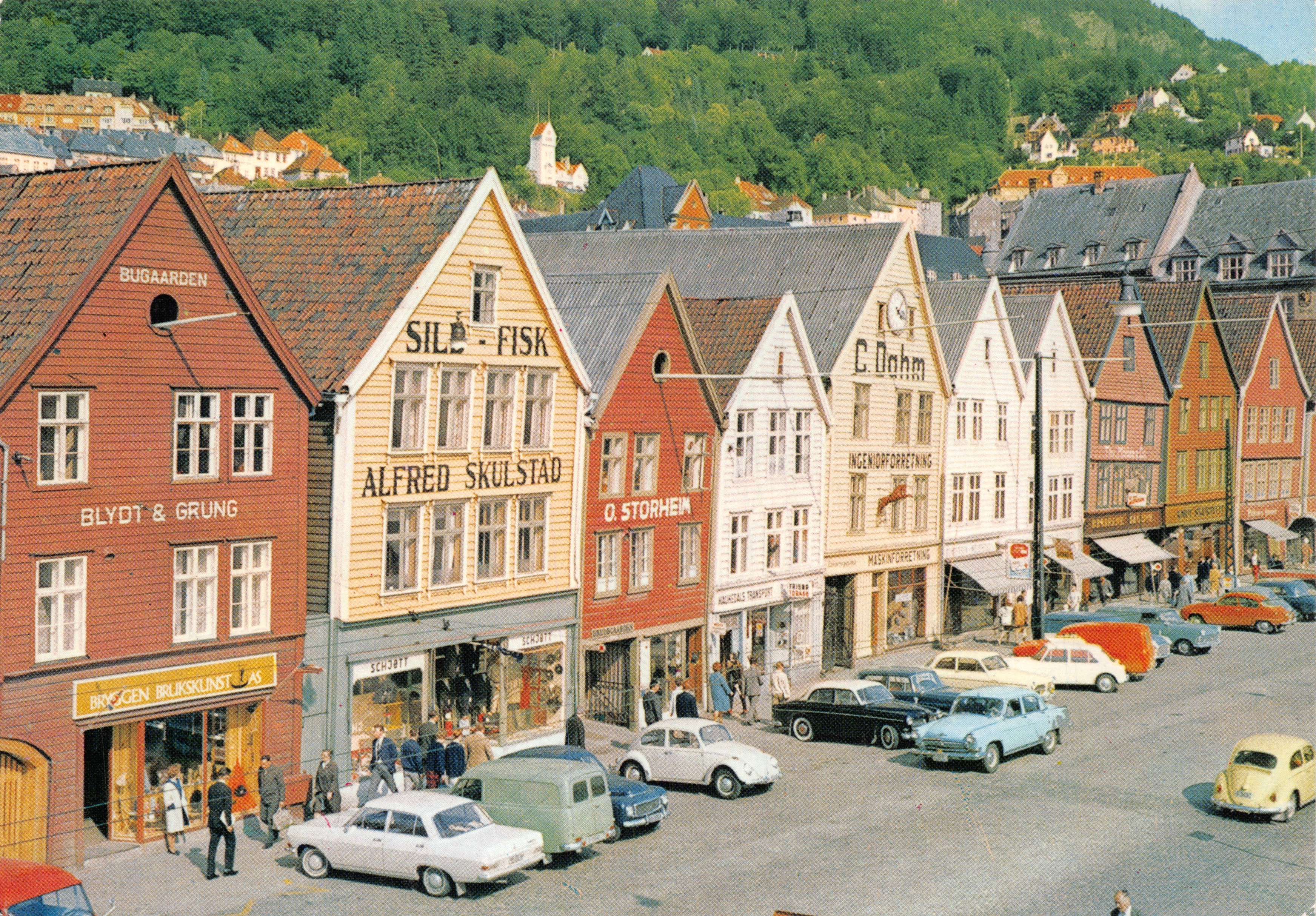 Bergen — Bryggen — Grakko Kortforlag A/S Oslo