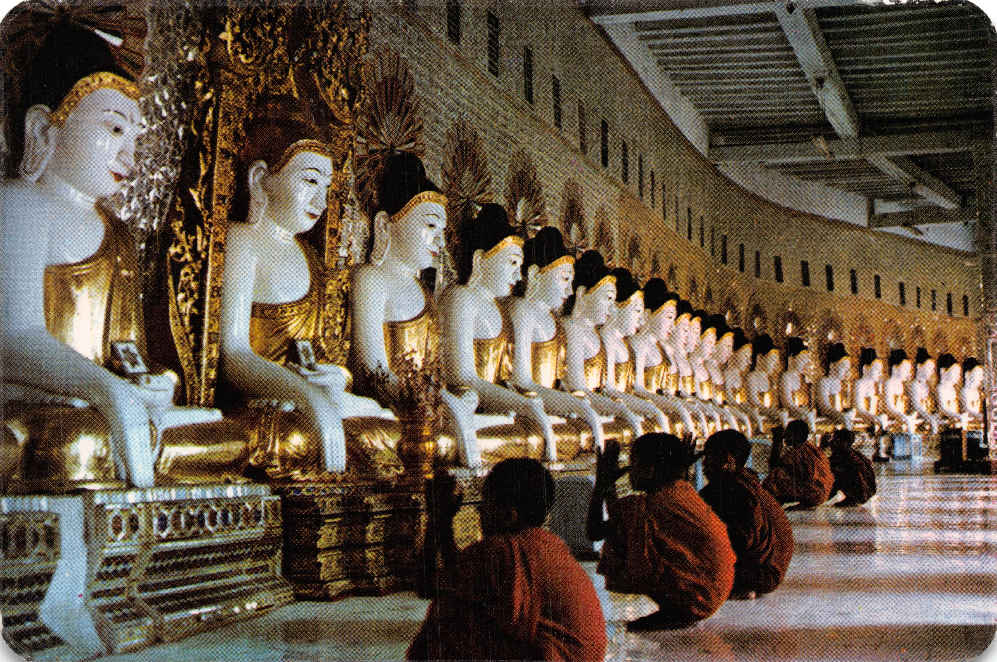 Buddha Statues — Sangaing — Photo by Nyaung Oo Po Cho, published by U Hla Thwin, Win Moiik Press