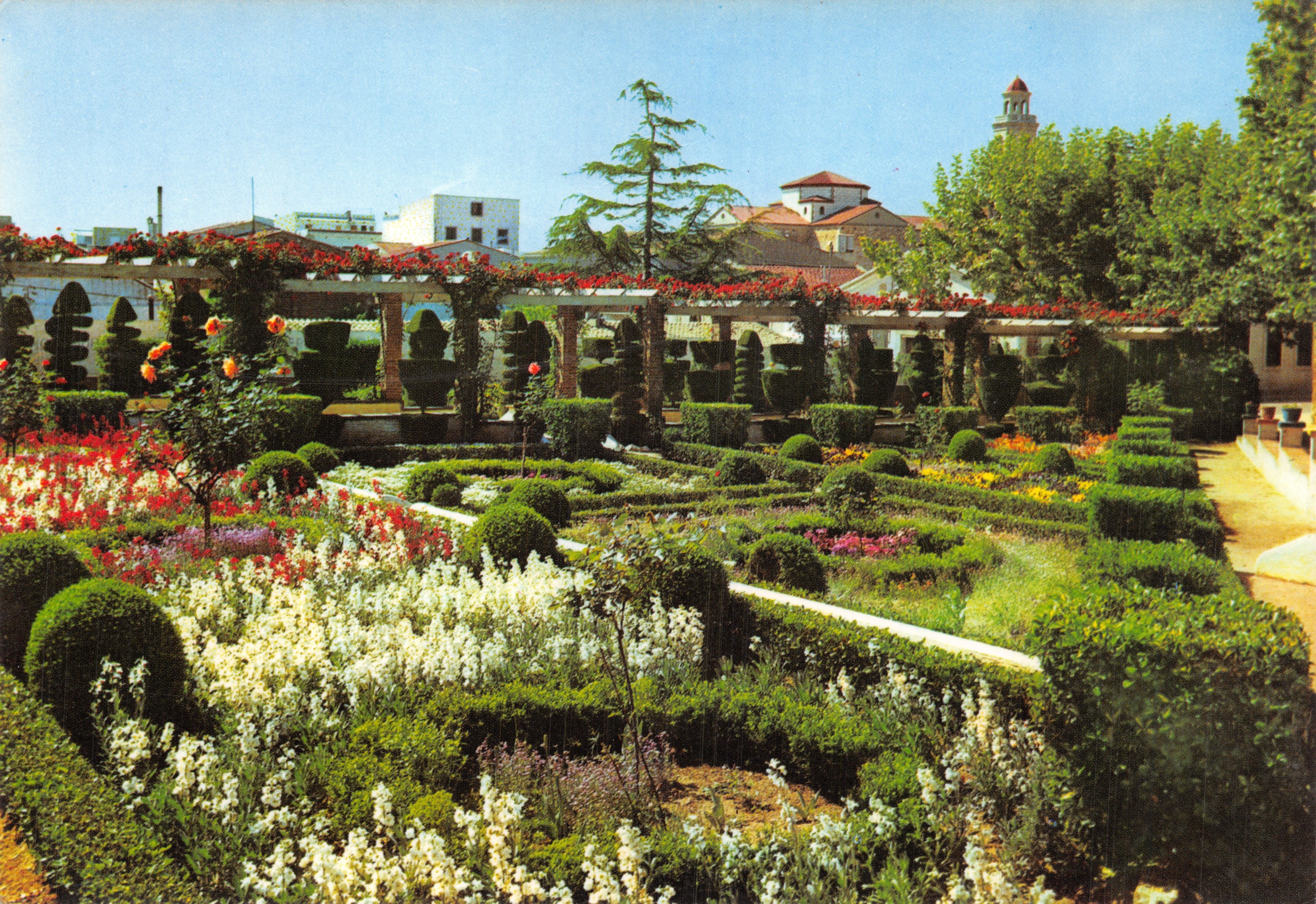 Parc Dalmàu — jardin à la française avec pergola fleurie — Photographie de J. Planchart, N° 21