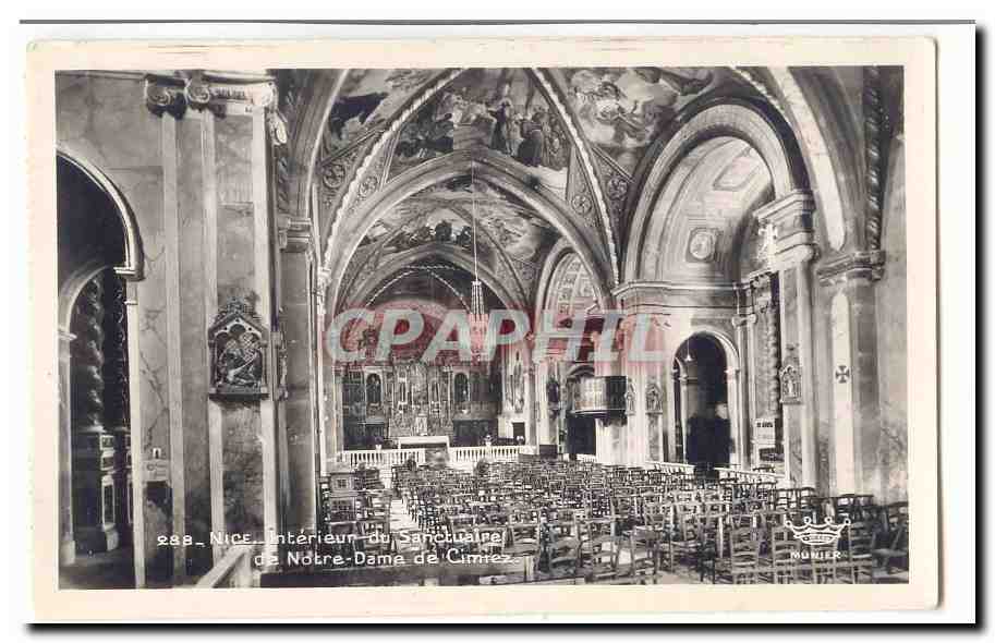 Nice CPM Interieur du sanctuaire de Notre DAme de Cimiez