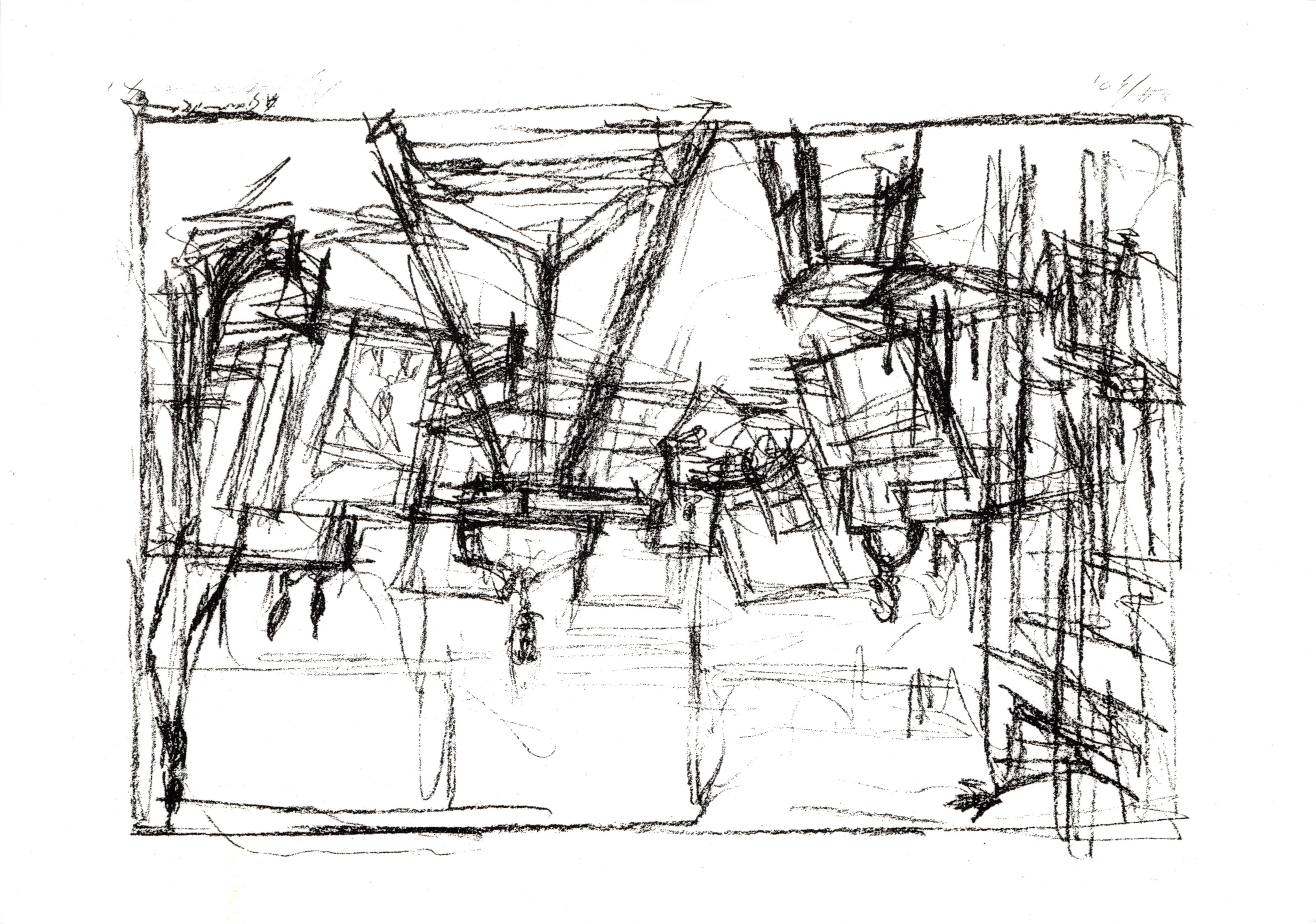 Cabeza en el taller — Giacometti, 1955 — Imprimerie Arté, París, C 20