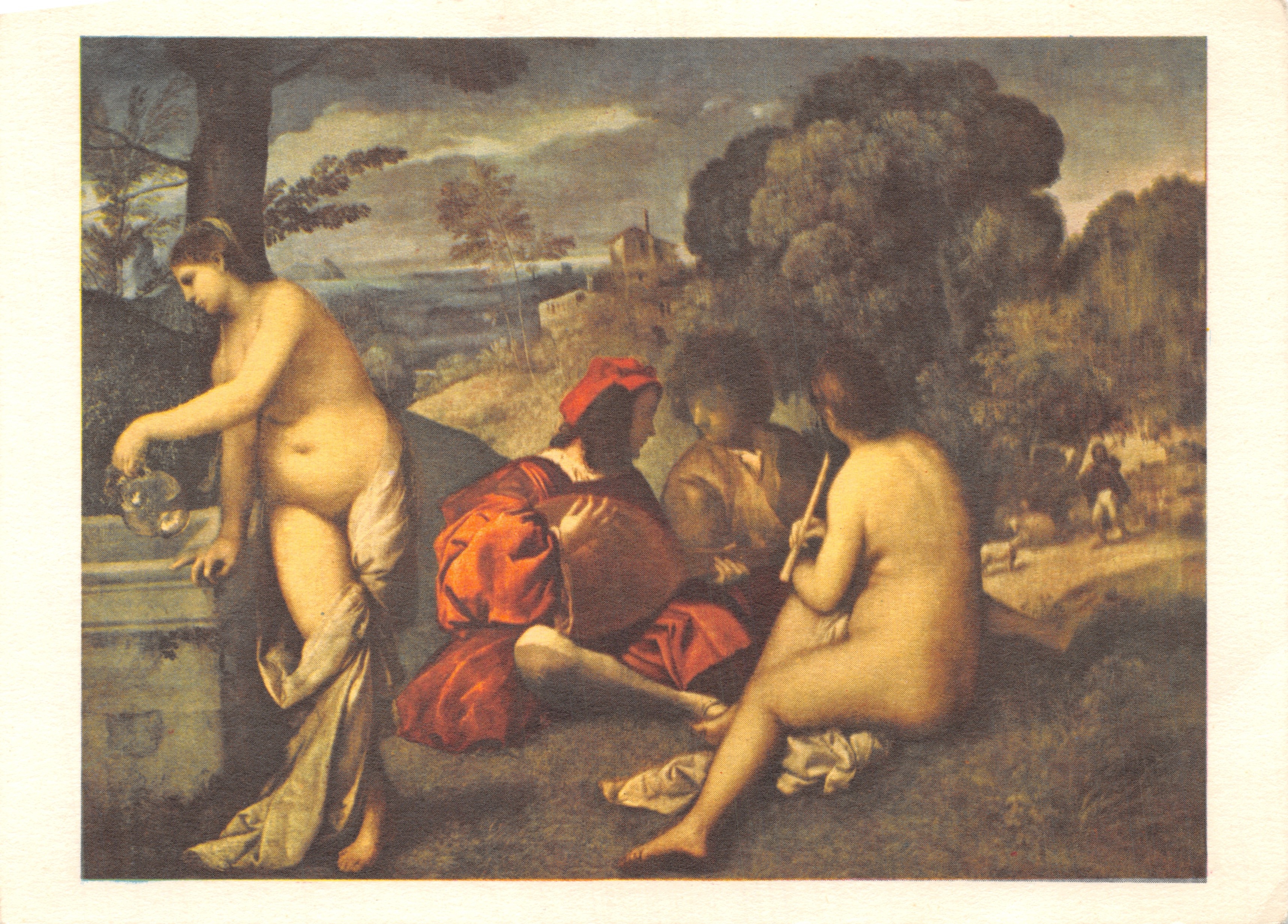 El concierto rural — Giorgione (hacia 1478-1510) — Editions de la Loterie Nationale