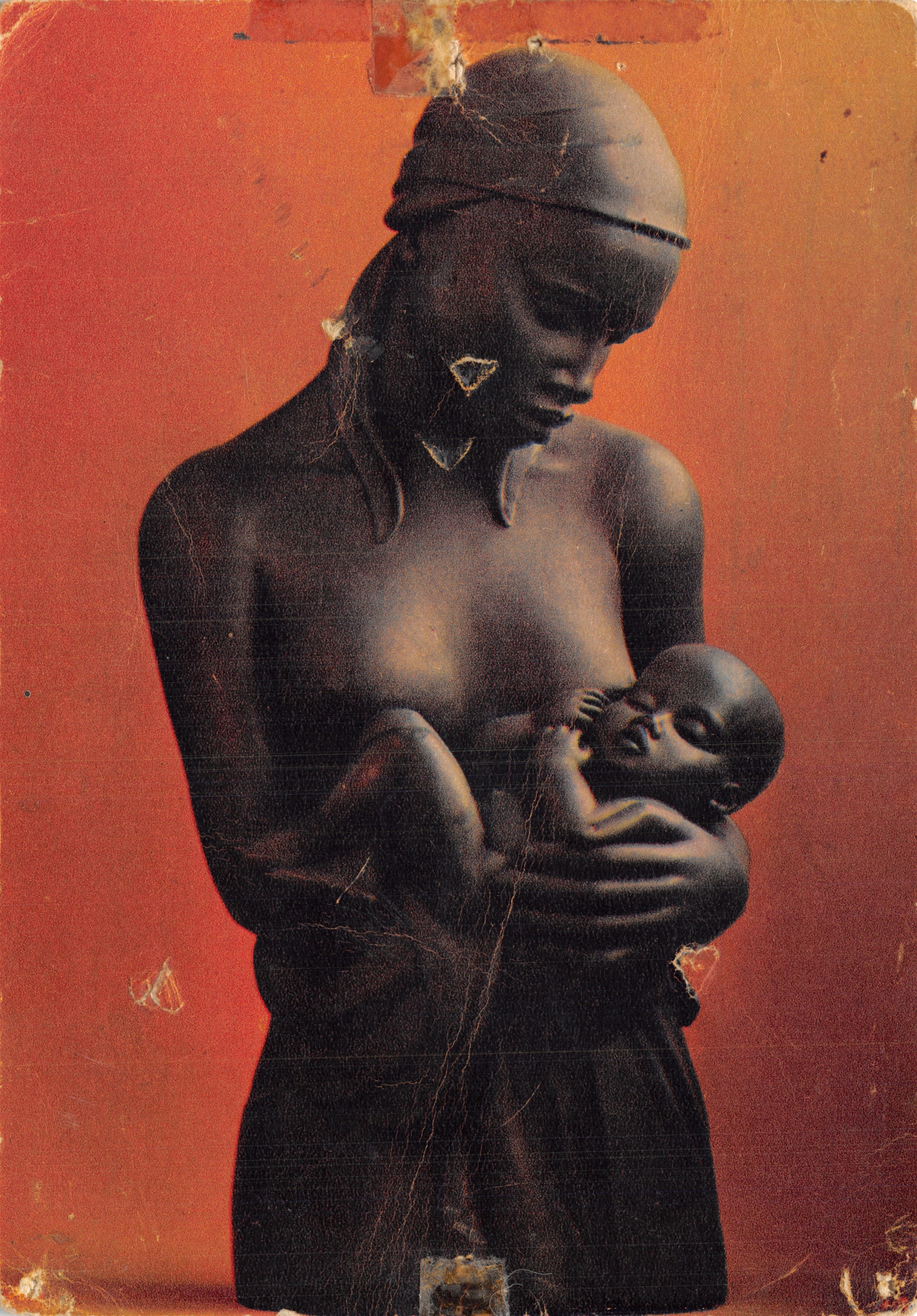 Maternità Baoulé — scultura in bronzo — editore Draeger, n. 301