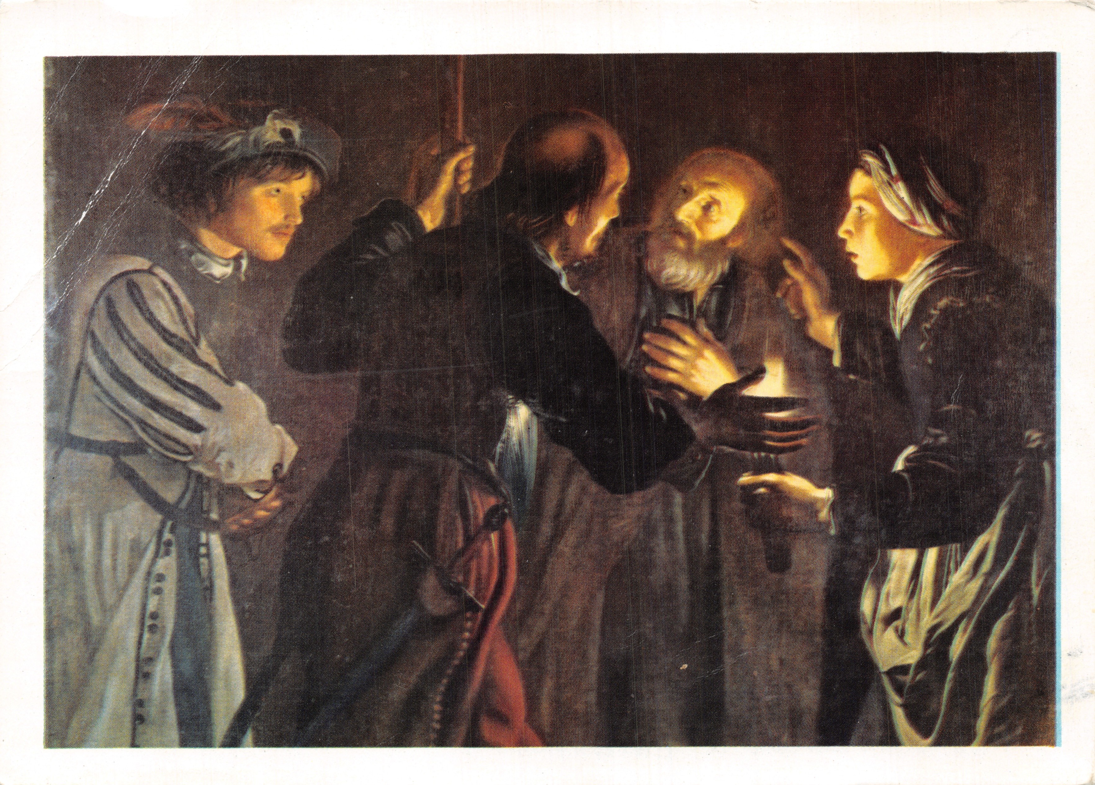 La negación de San Pedro — Escena de Georges de La Tour — editor ÉDITIONS "PUBLICITÉ" PARIS