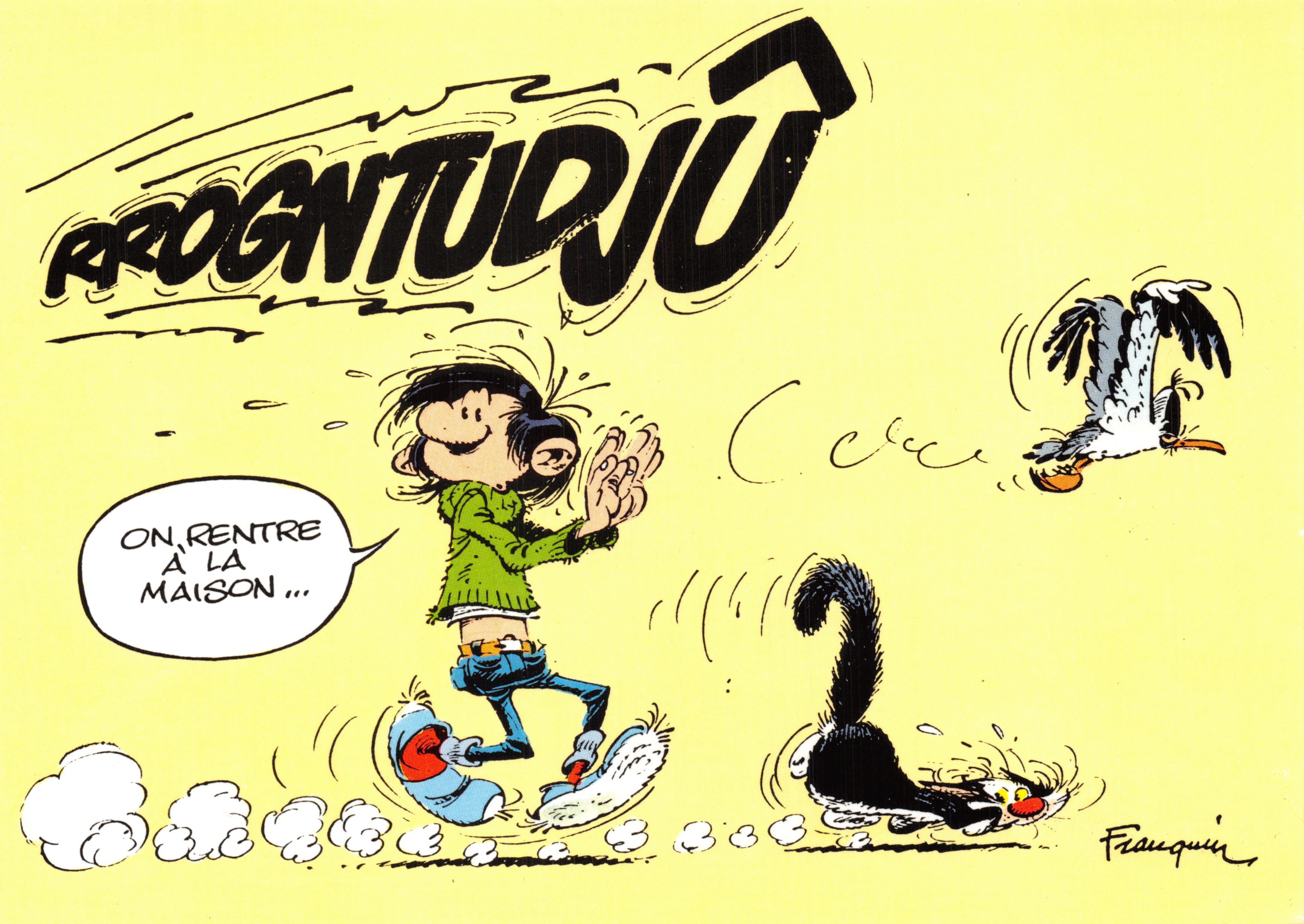 Lagaffe — escena de regreso a casa — editor Editions Dalix