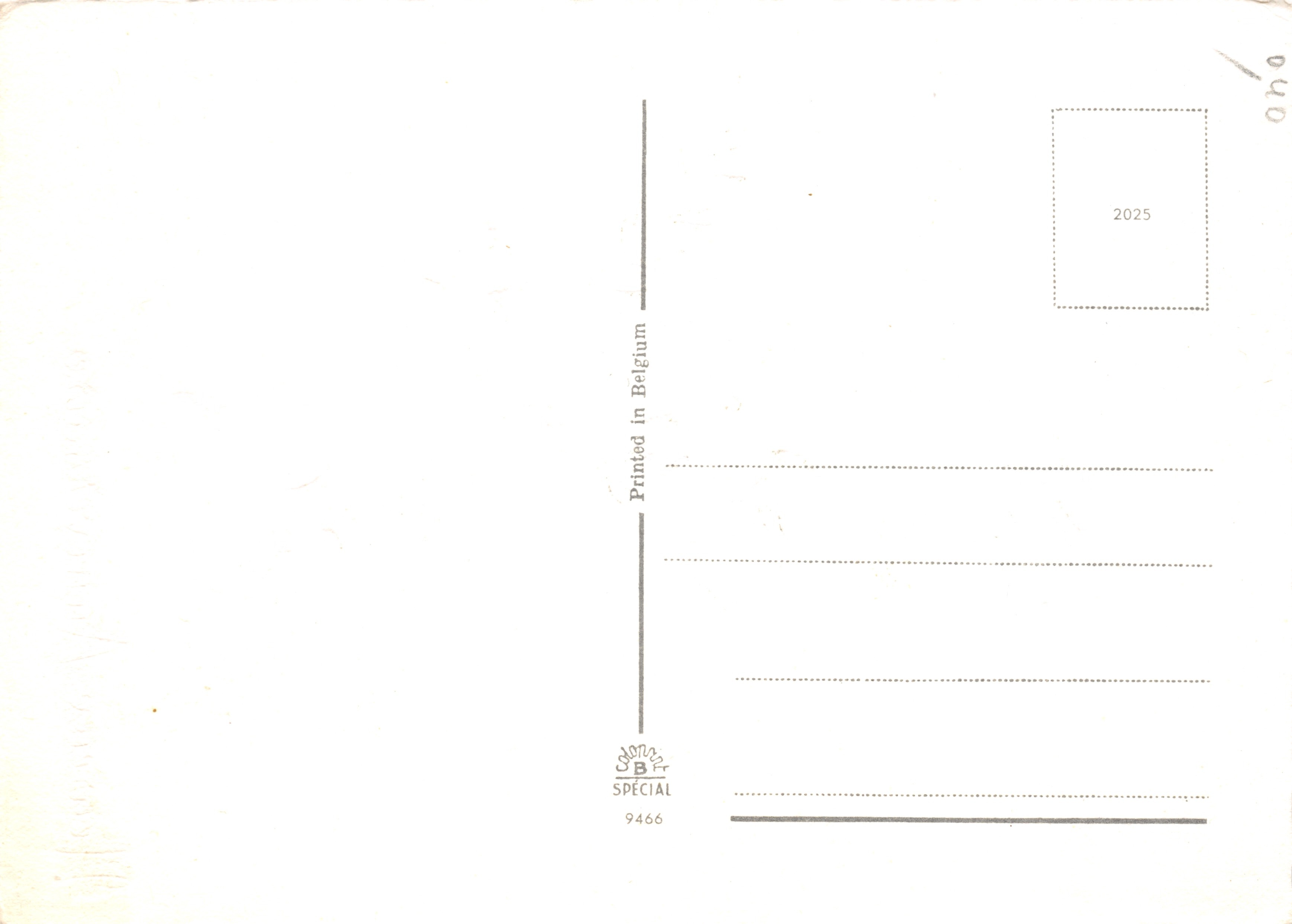 Bouquet di rose e uccelli — illustrazione a acquarello — editore SPÉCIAL n° 9466 — Verso