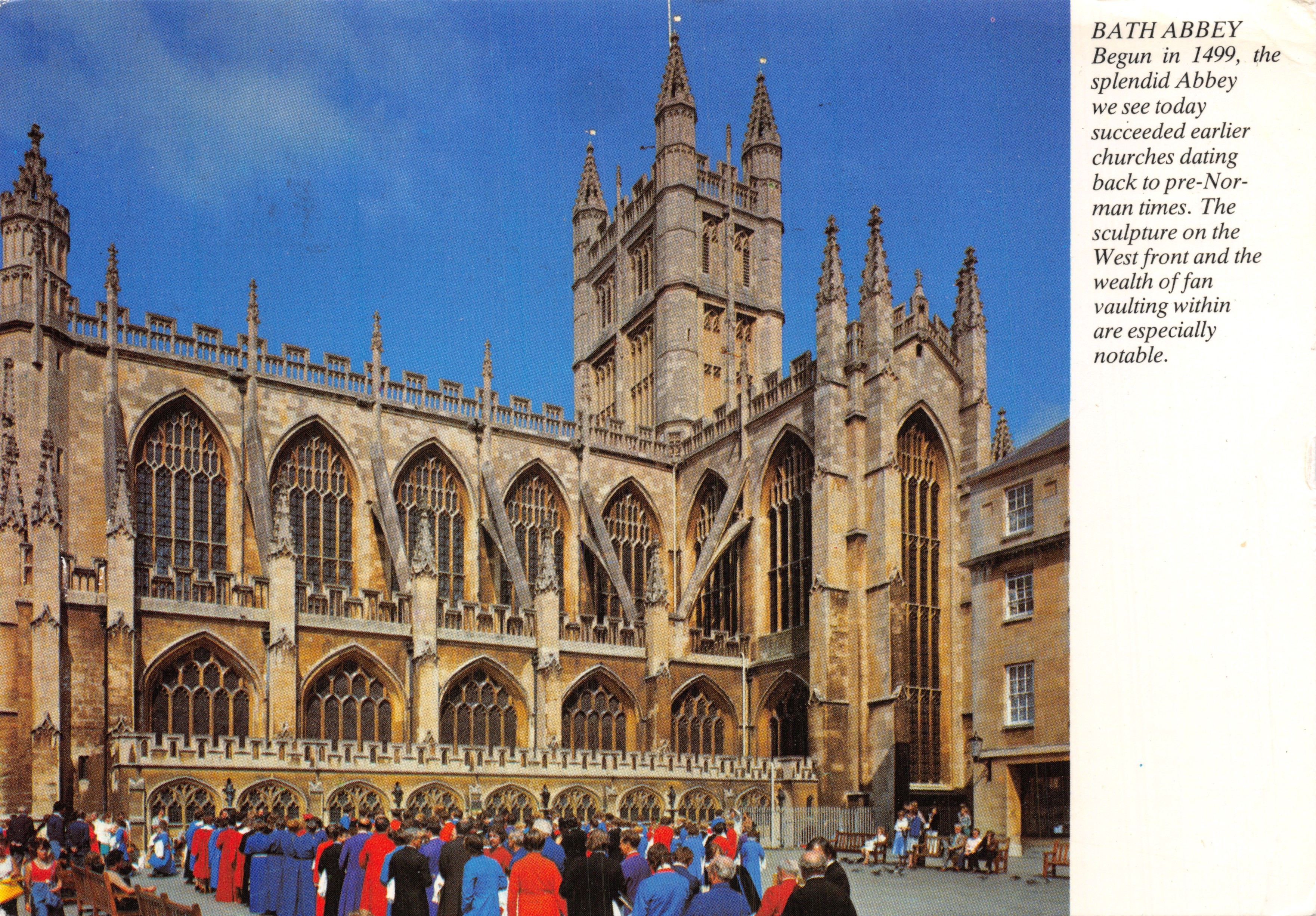 Bath Abbey — uitgever Photo Precision Limited, St Ives, Huntingdon, Cambs