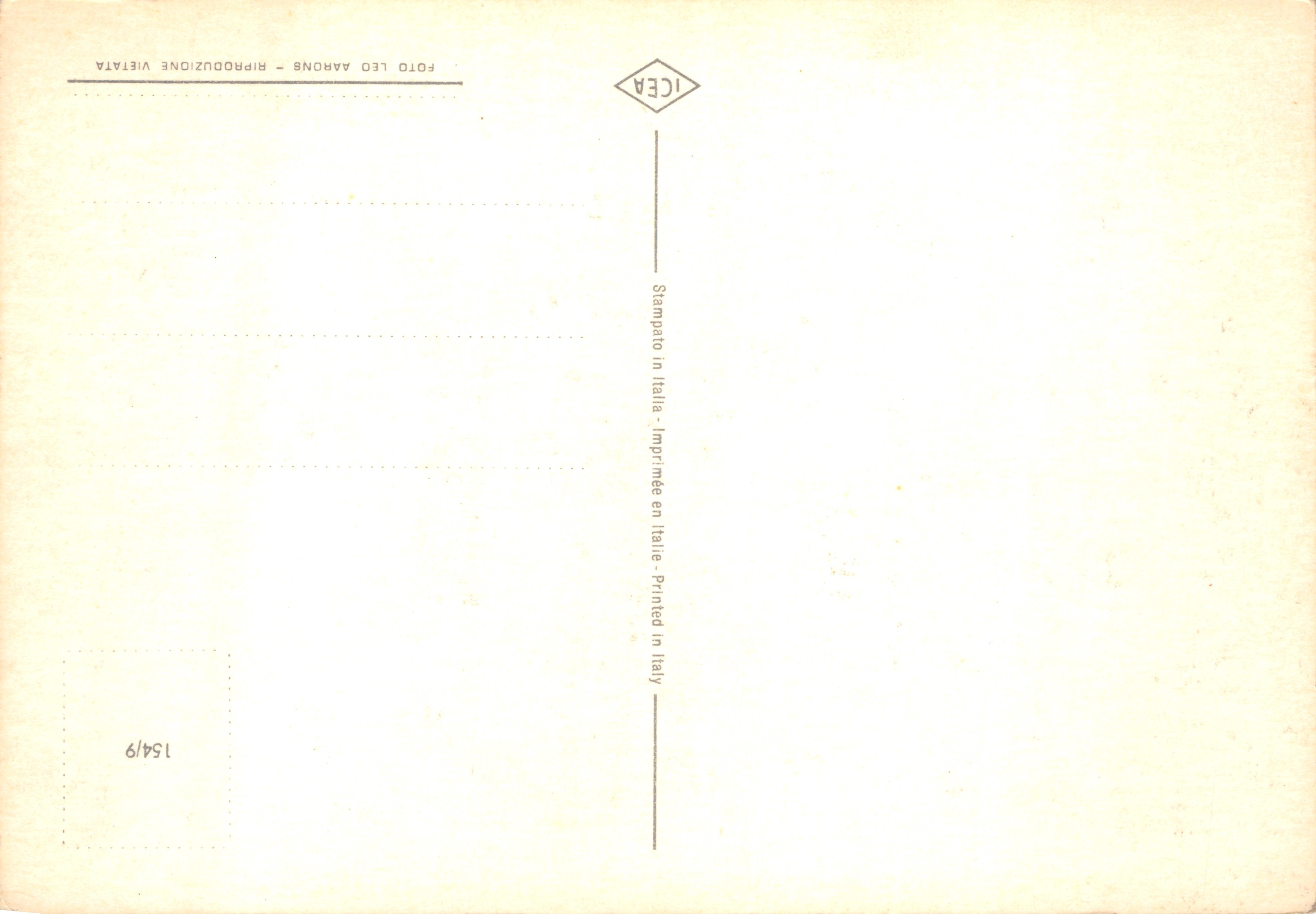 Bouquet di dahli e aster — composizione floreale — editore ICEA, n. 154/9 — Verso
