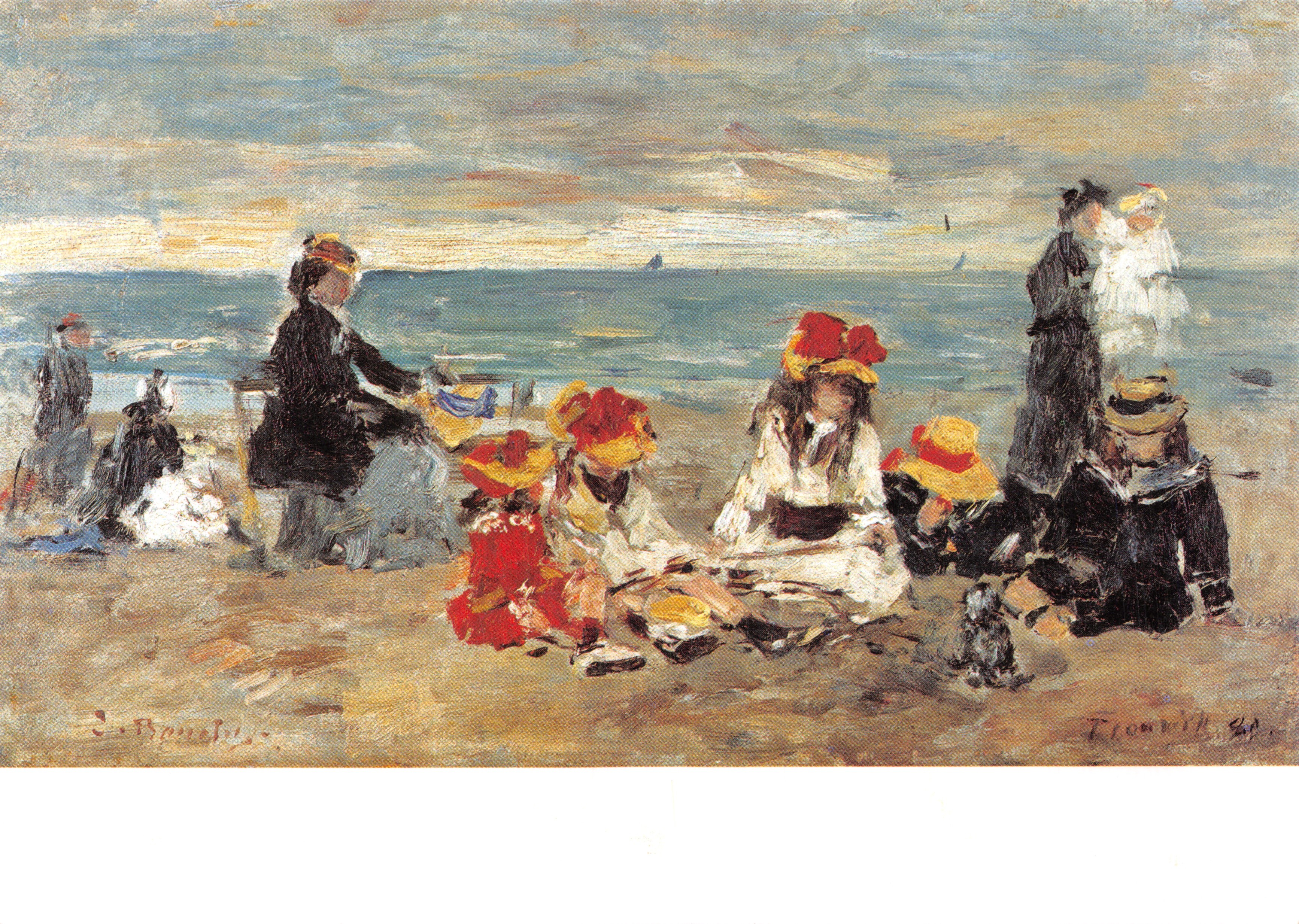 Scena plażowa — Eugène Boudin, 1880 — Fundacja Langmatt, Sidney i Jenny Brown