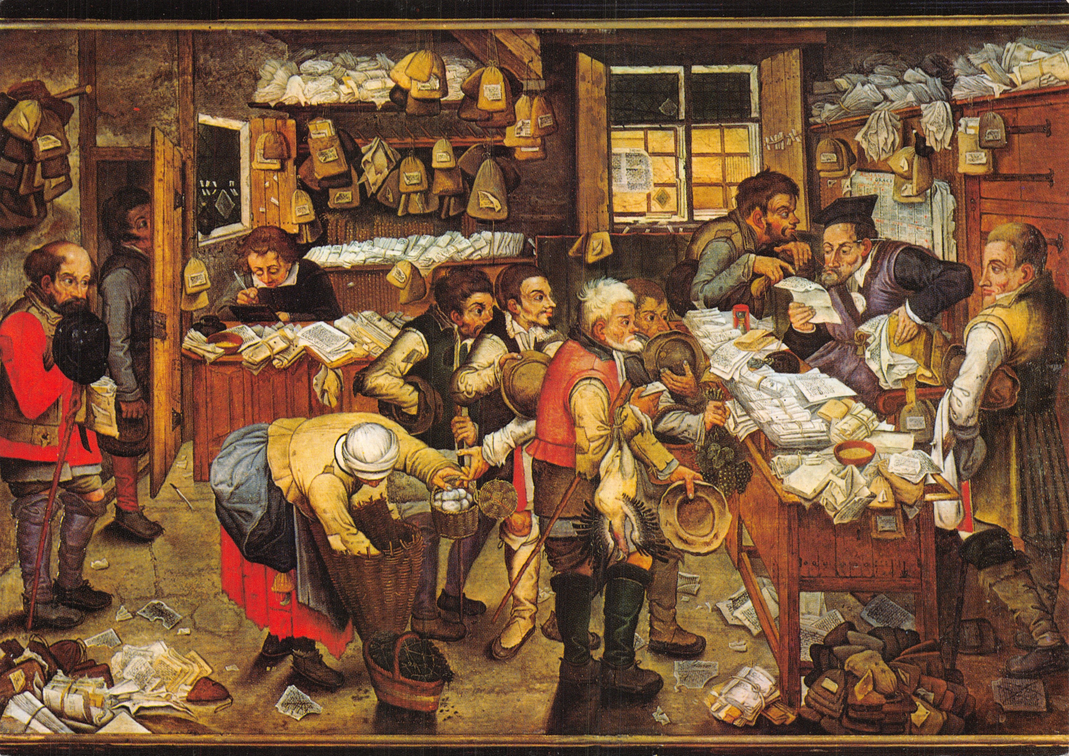 El pago del diezmo — escena de mercado — editor Uitg. VAN MIEGHEM A. — Ostende