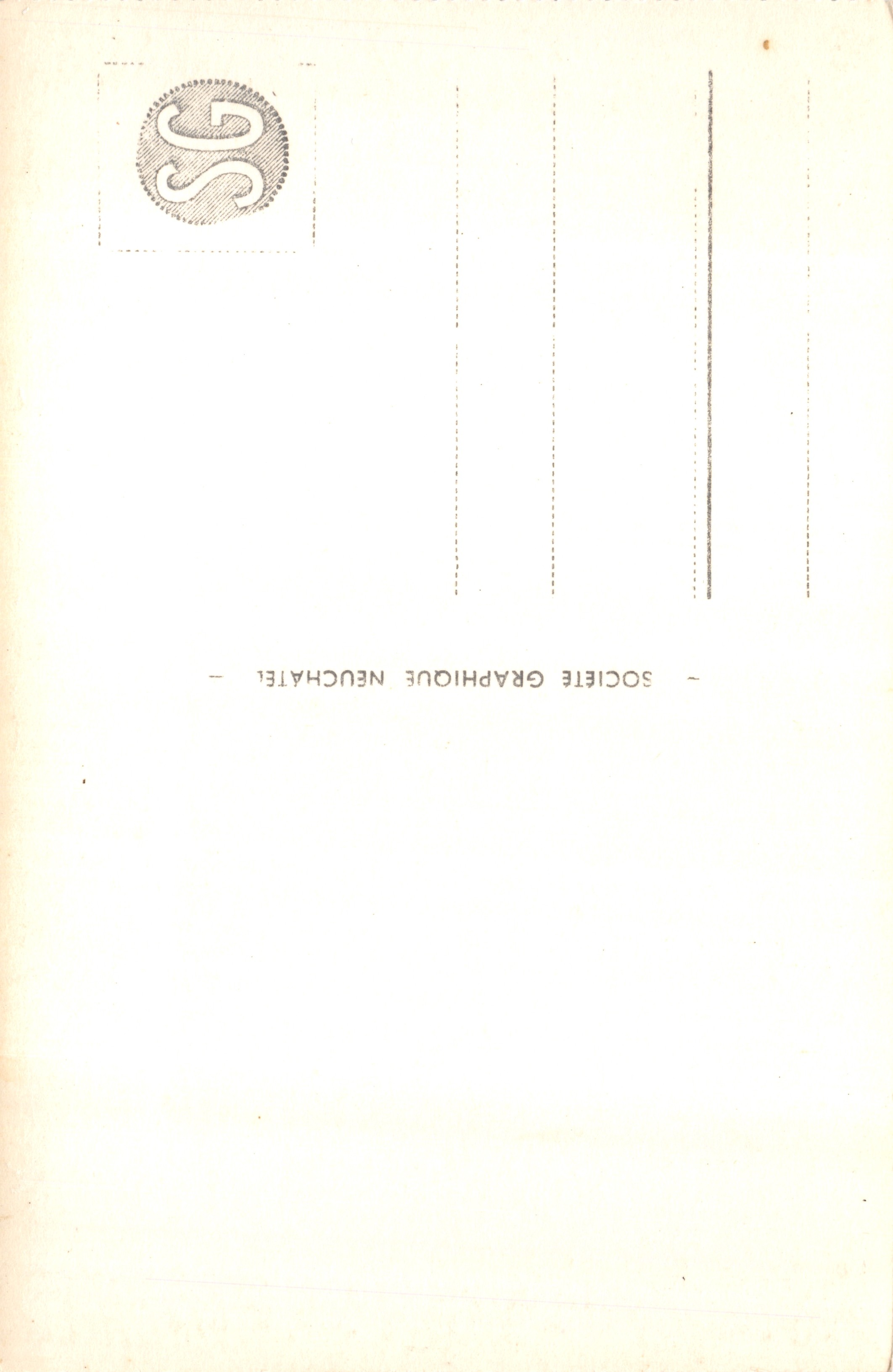 Lausanne-Ouchy — The Quay — view of the lake with snow-capped mountains — publisher Société Graphique Neuchâtel, no. 1618 — Back