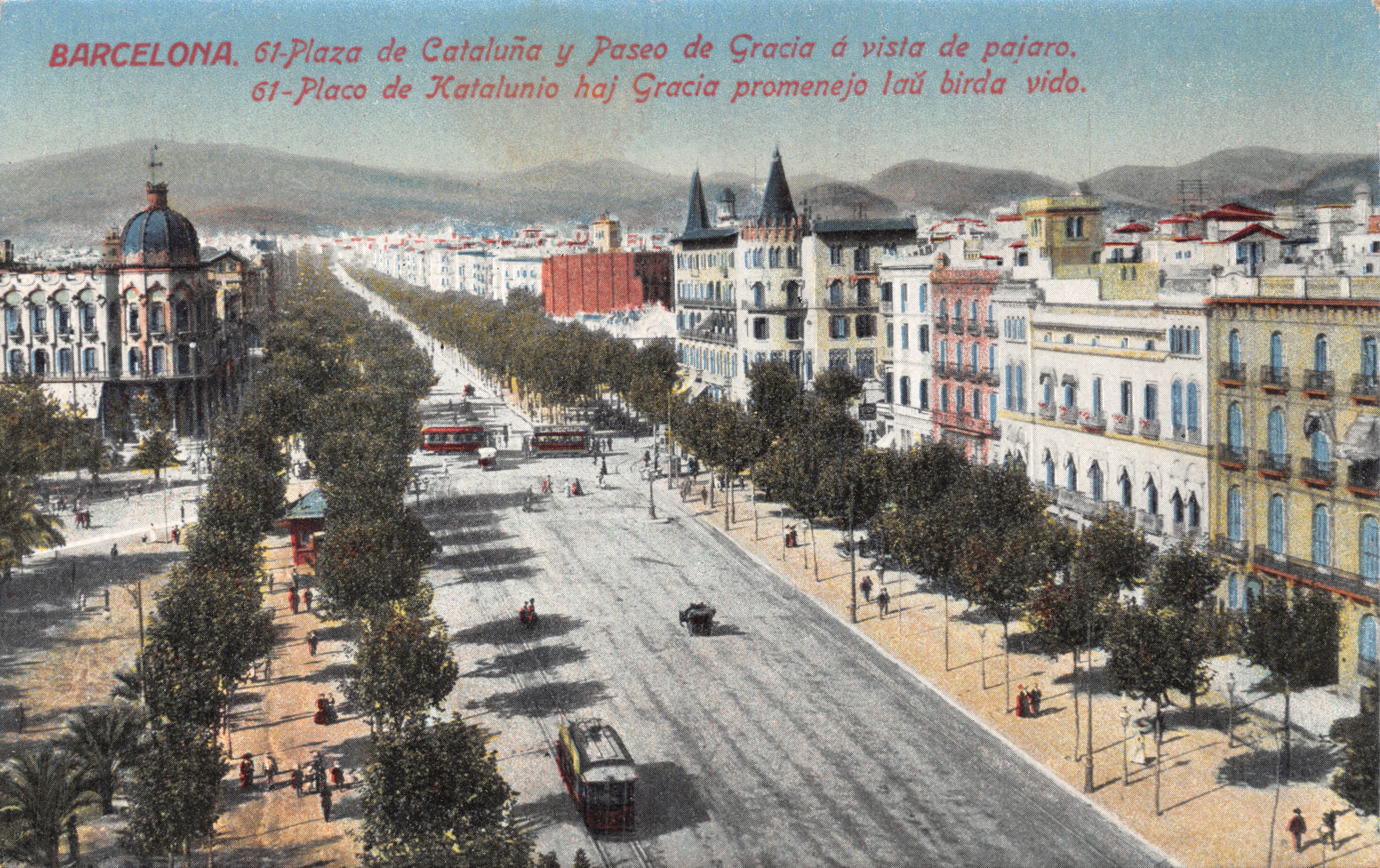 Barcelona — Platz Catalunya und Paseo de Gràcia — Verlag Venini, Serie Standard