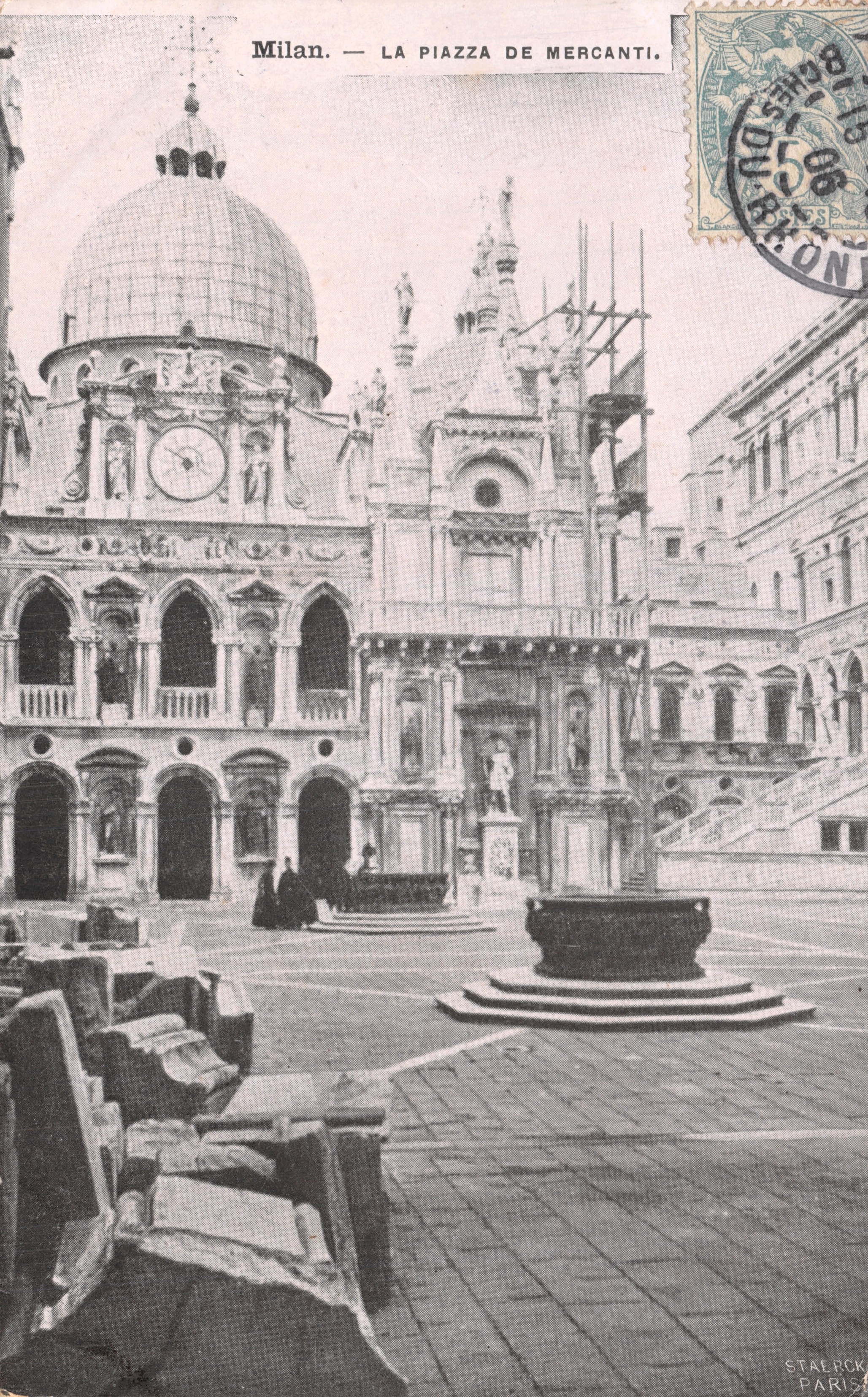 Milan — De Piazza de Mercanti, uitgever STAERCK PARIS