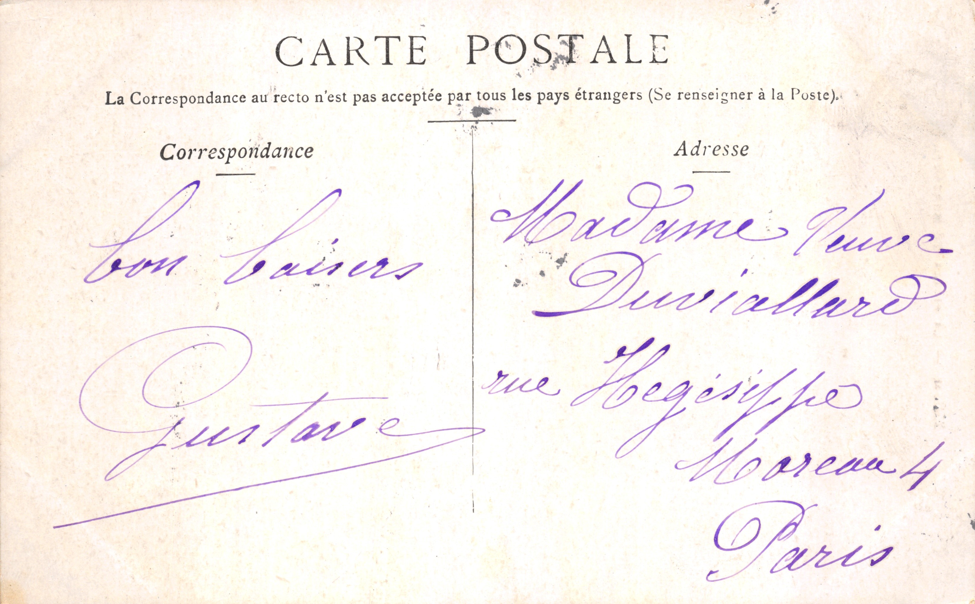 Milan — De Piazza de Mercanti, uitgever STAERCK PARIS — Achterkant