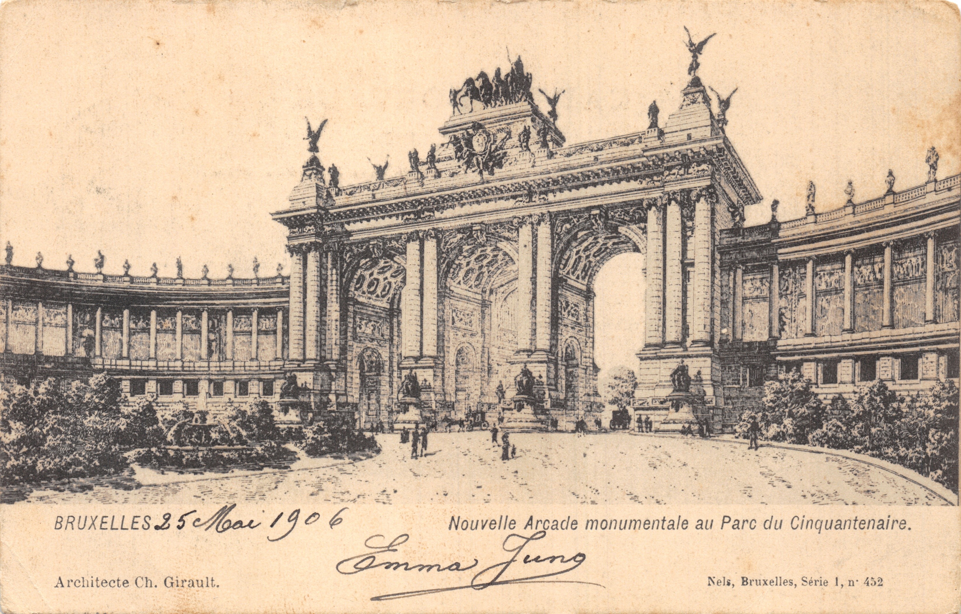 Nouvelle Arcade monumentale — Parc du Cinquantenaire — éditeur Nels, Bruxelles, Série 1, n° 432