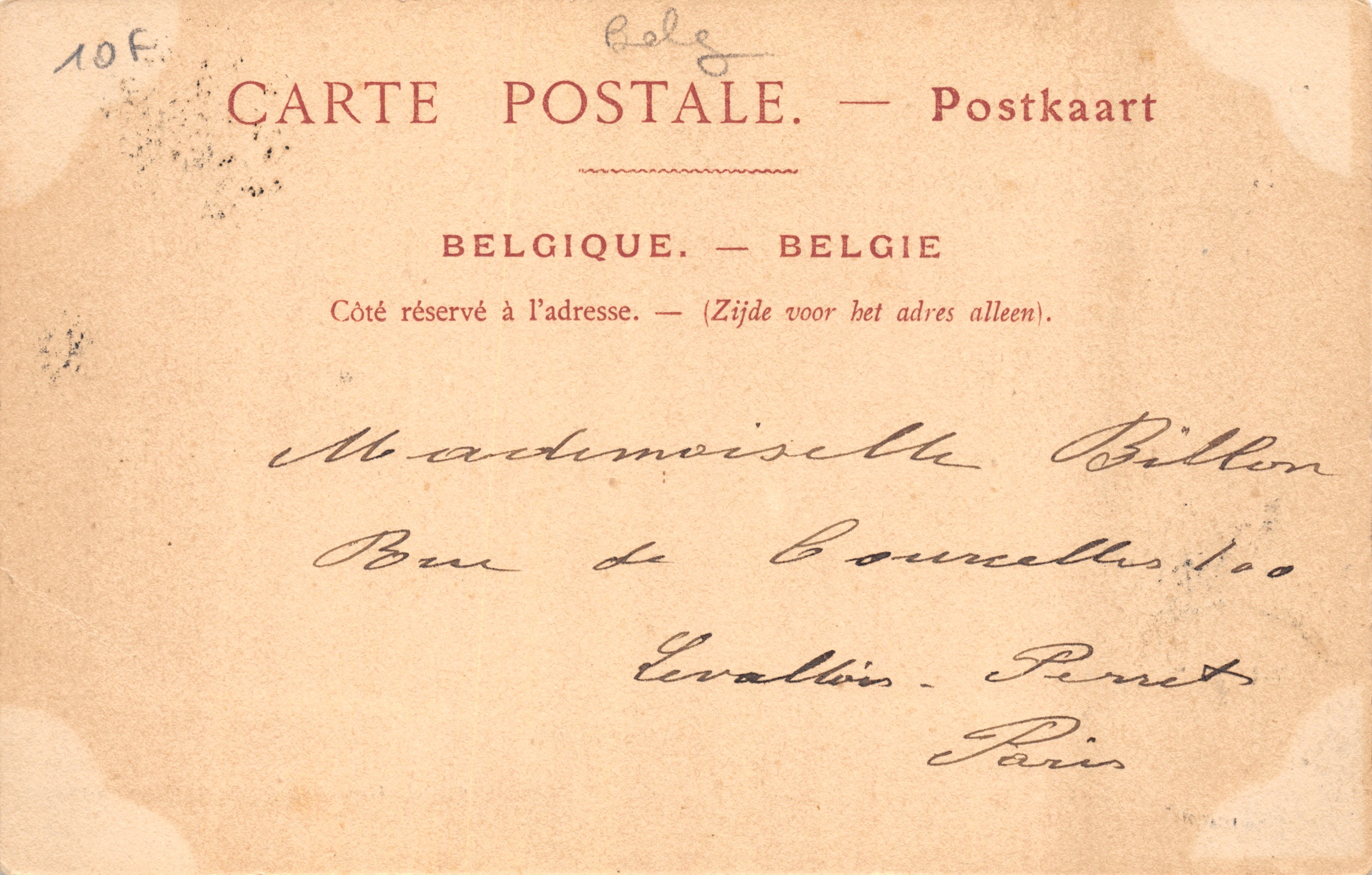 Brussel — Maison Flamande — J. Aymond ainé, Uitgever, 12 en 52, Rue de l'Étuve — Achterkant