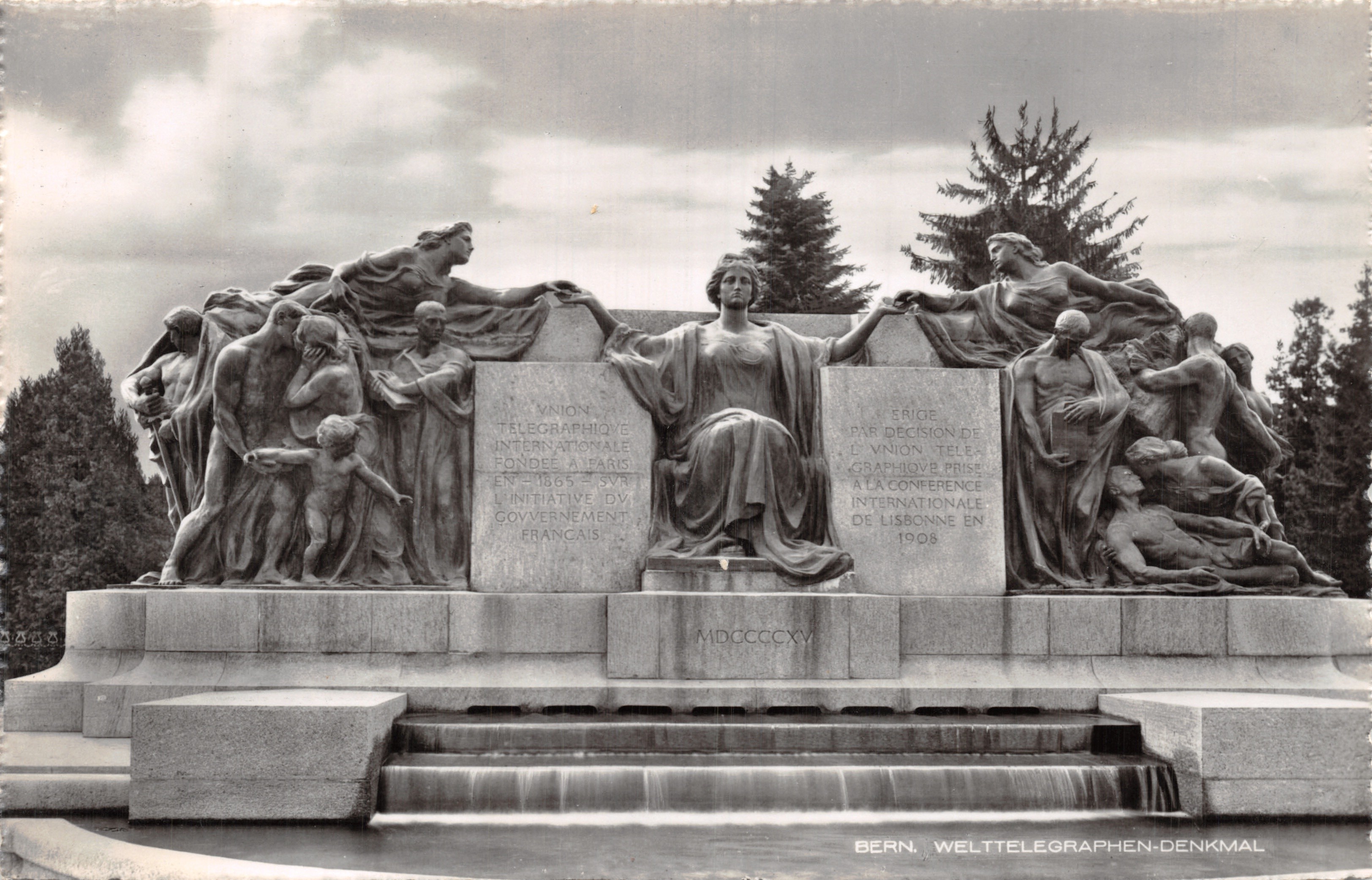 Monument télégraphique international — Bern, Welttelegraphen-Denkmal — éditeur Photoglob-Wehrli AG, Zürich