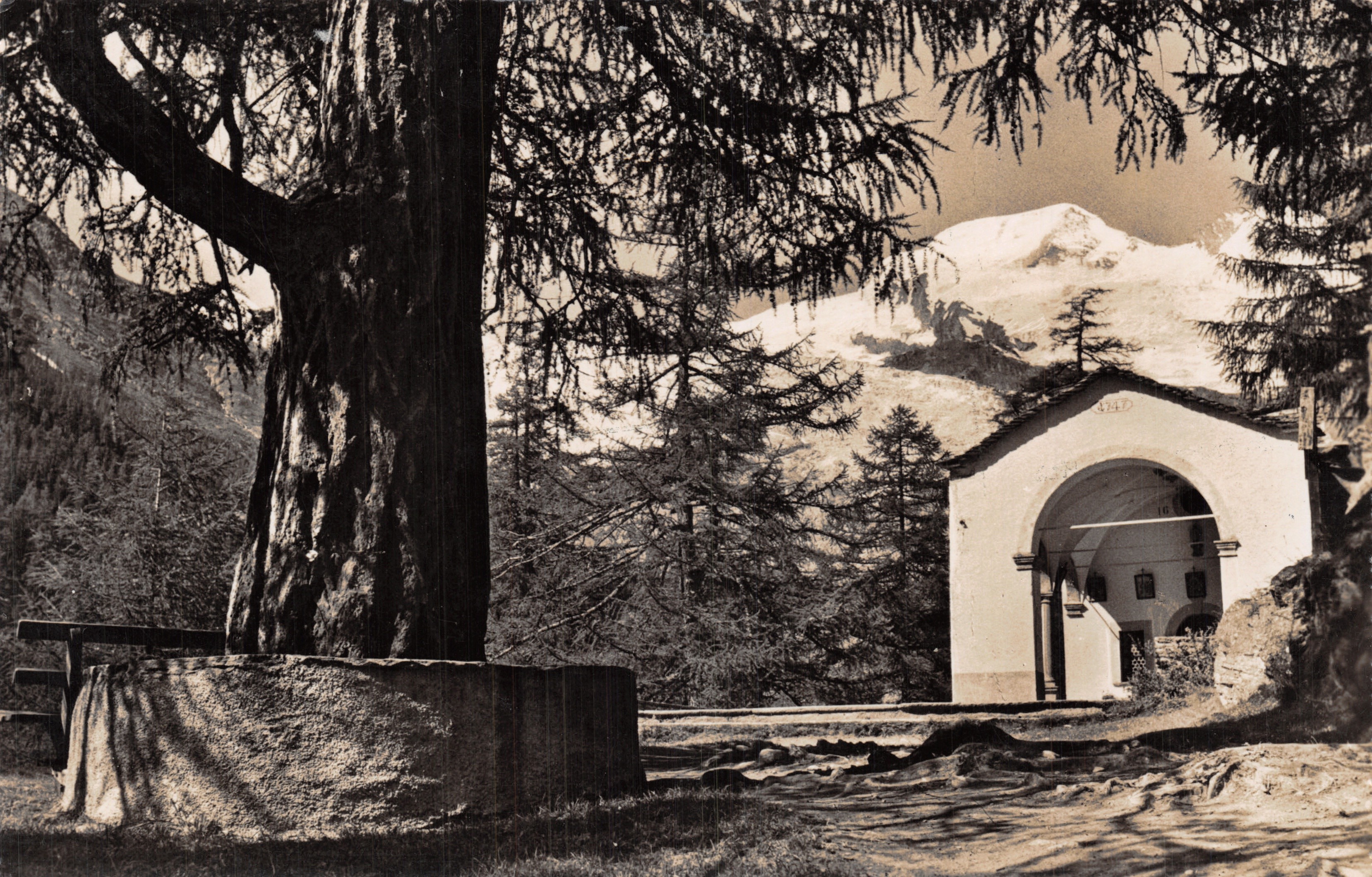 Saas-Fee — Chapel of the High Stiege — Photo und Verlag Otto Furter, Davos-Platz, n° 106-207
