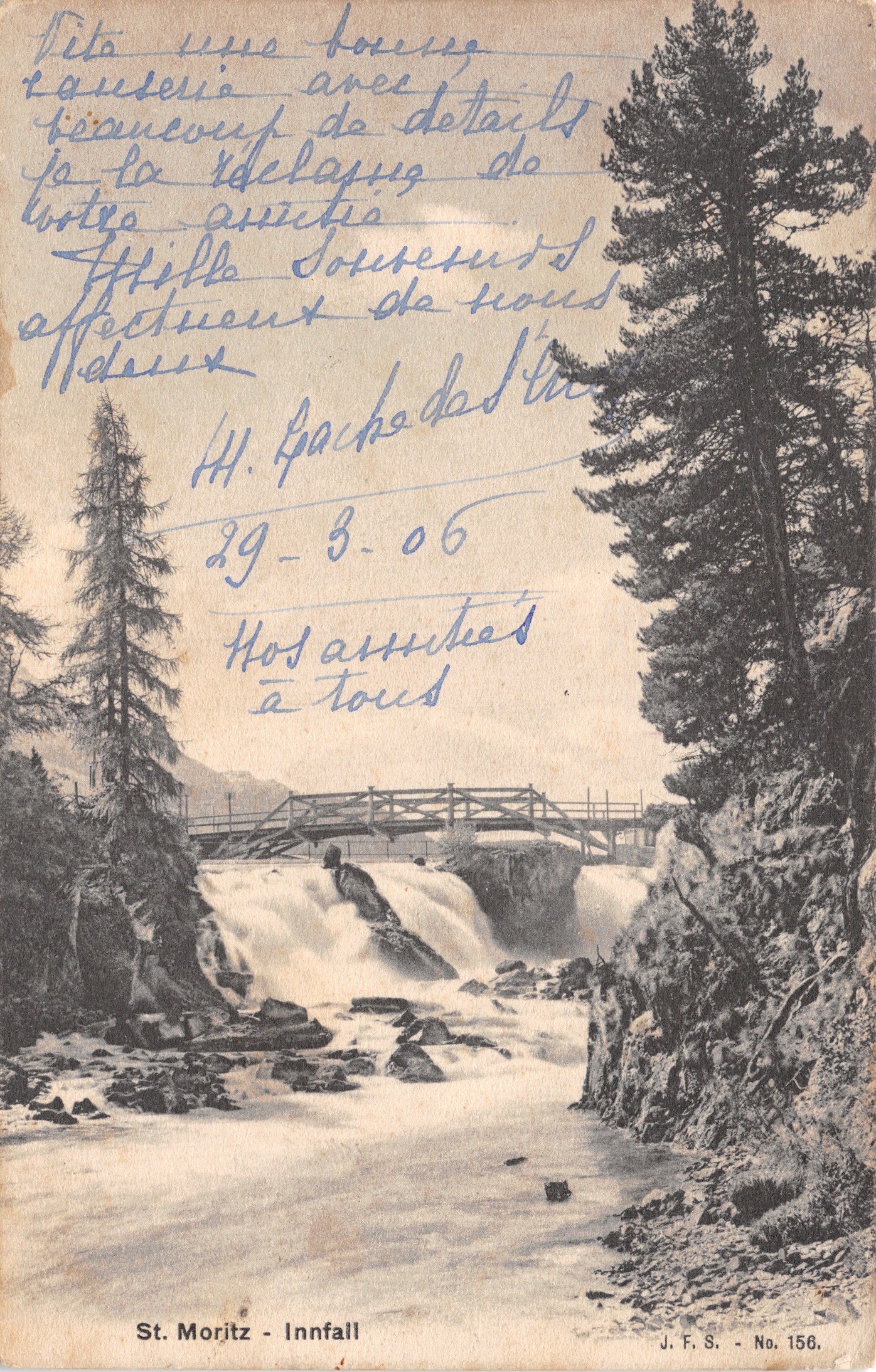 St. Moritz - Innfall — editore J. F. S. Nr. 158