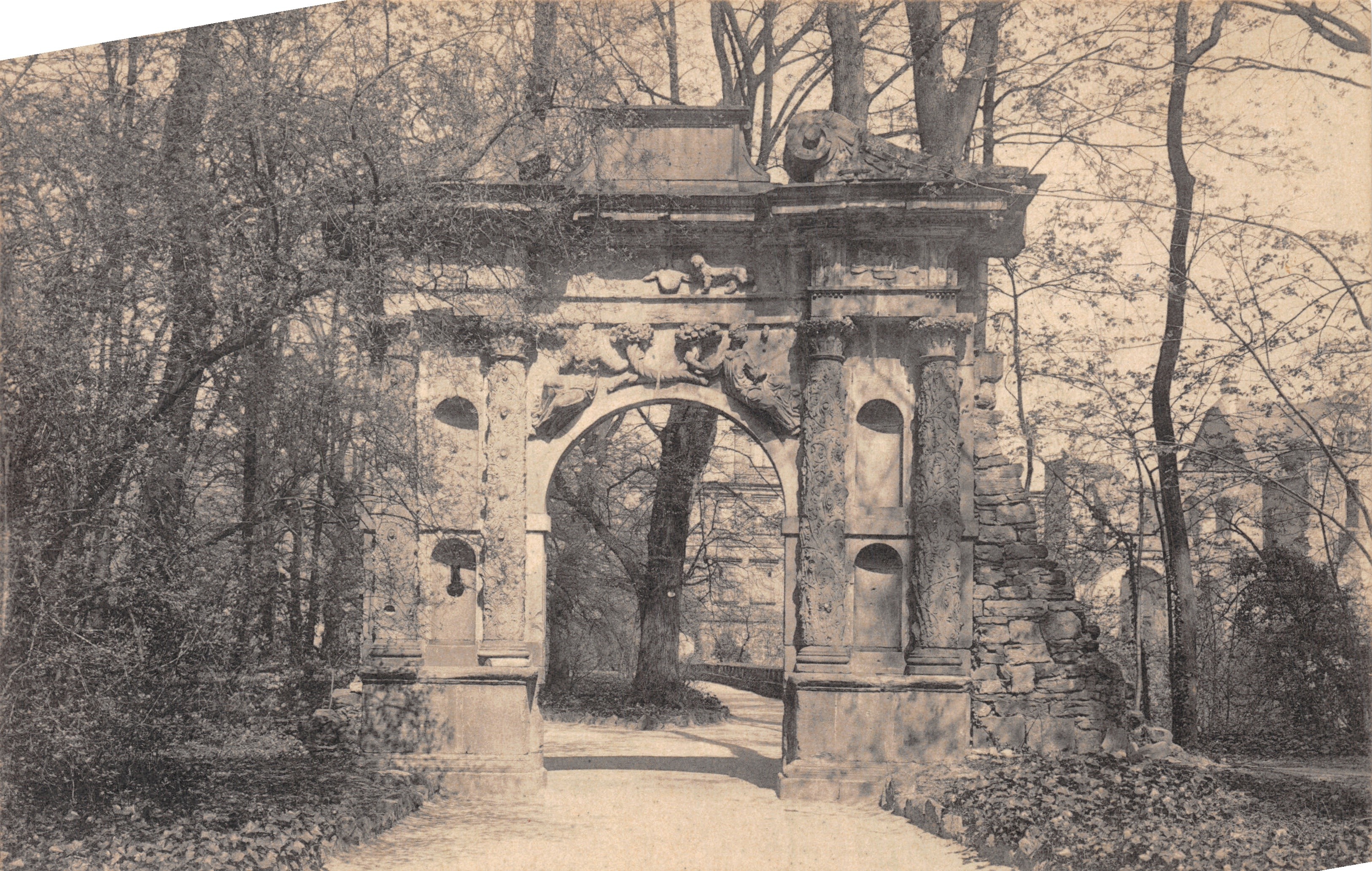 Portone di Elisabetta a Heidelberg — editore Verlag von Edm. von König Friedrich V. — n. 3848