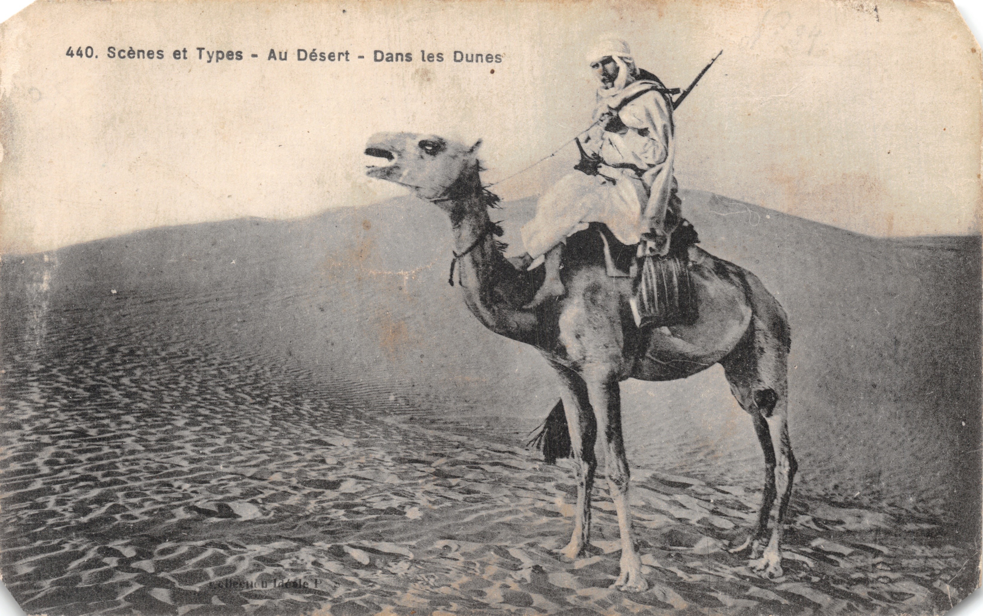 Nel deserto — Nelle dune — Scene e tipi — n°440 — editore Schneuch