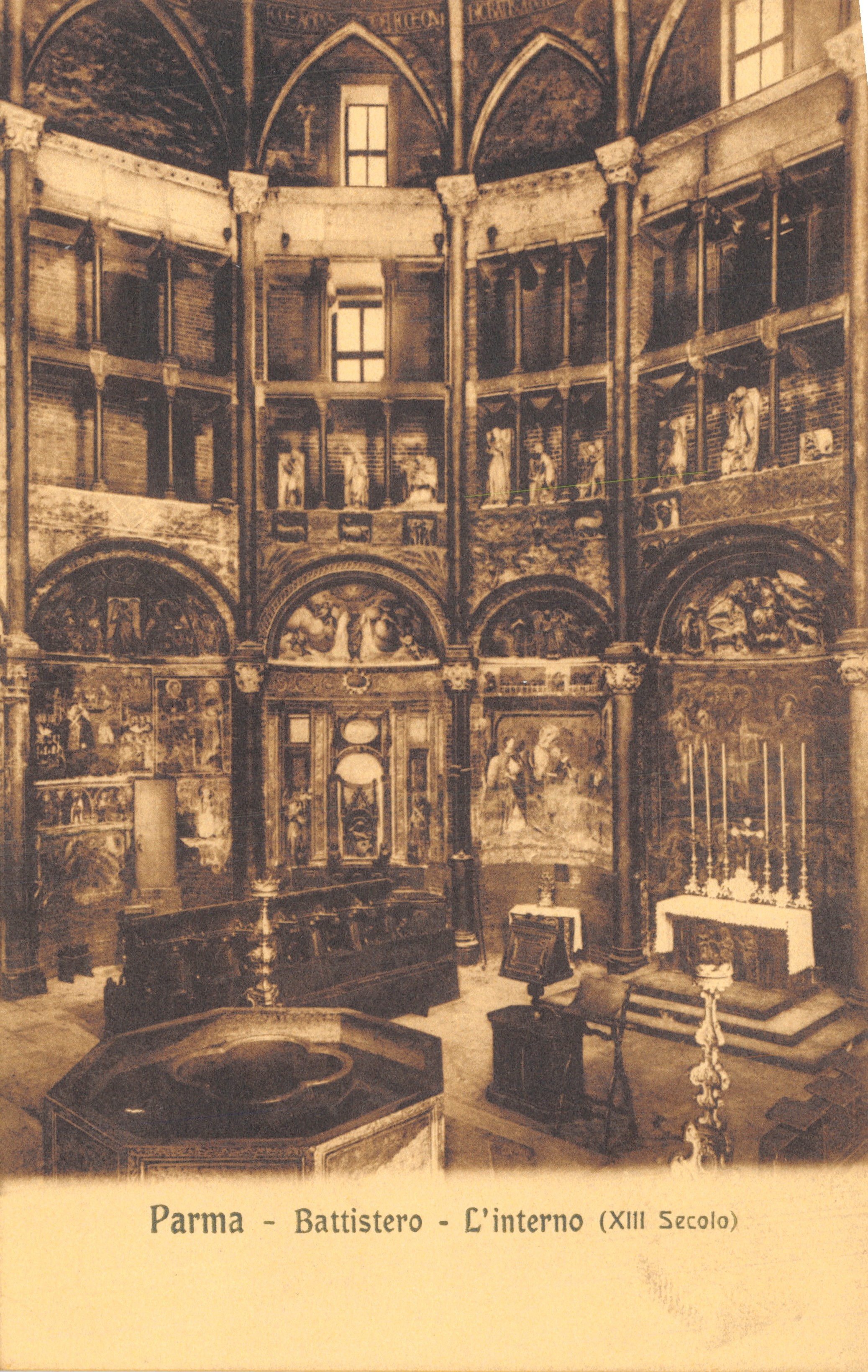 Parma - Battistero - L'interno (XIIIe siècle) — éditeur F.III Bocchialini - Parma - 35986