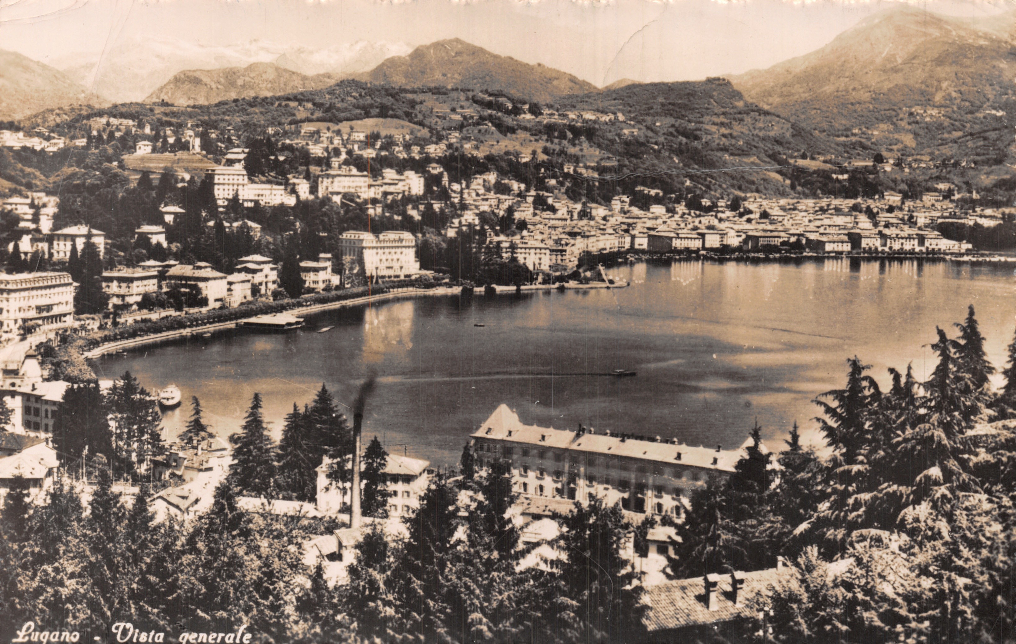 Lugano — Vista generale — L. Bellotti, Lugano — Vera Fotografia
