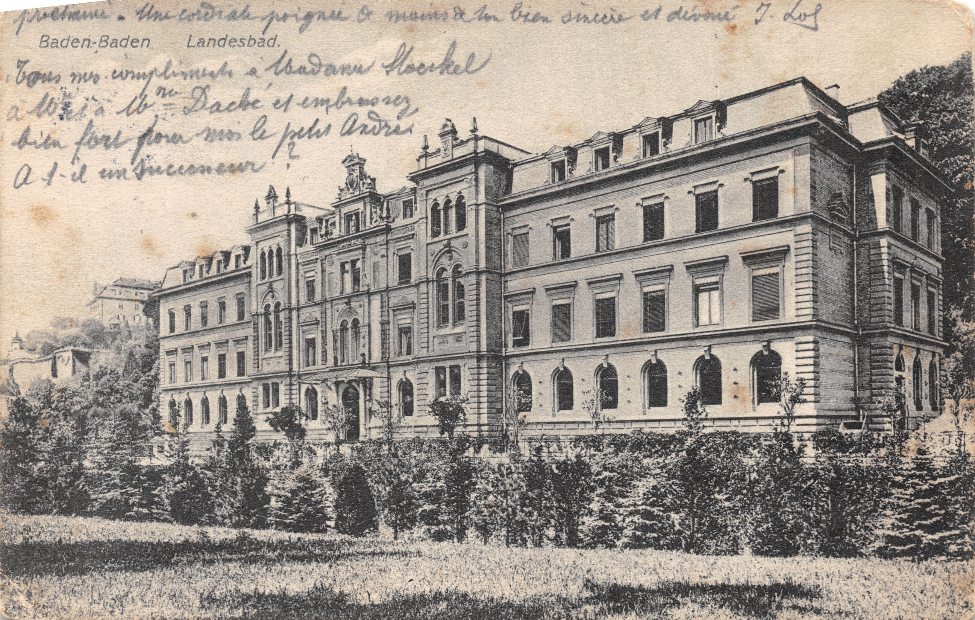Baden-Baden — Stadhuis of administratief gebouw — uitgever niet zichtbaar
