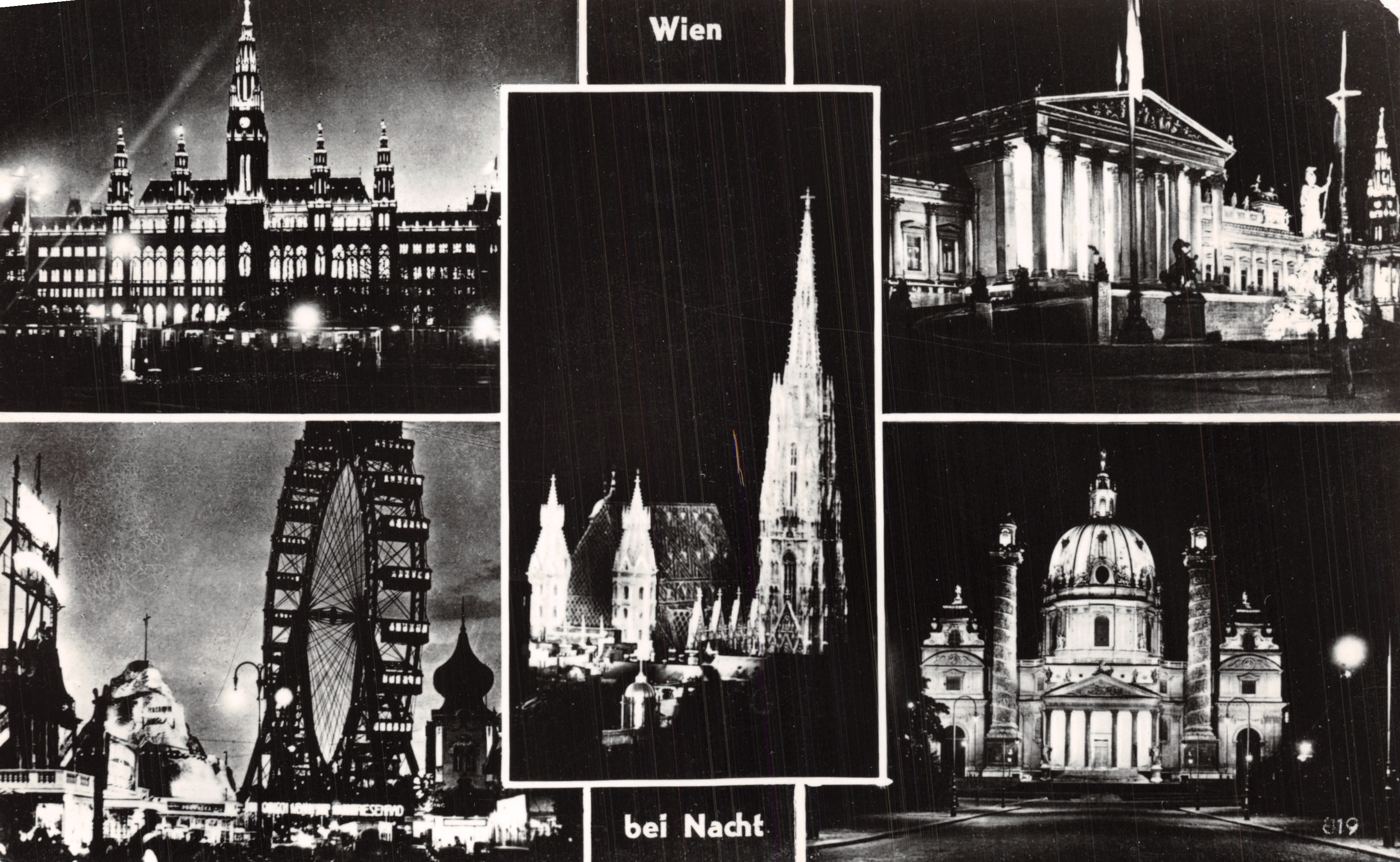 Viena — vista de varios monumentos — editor 'Echte Photographie' n.º 819