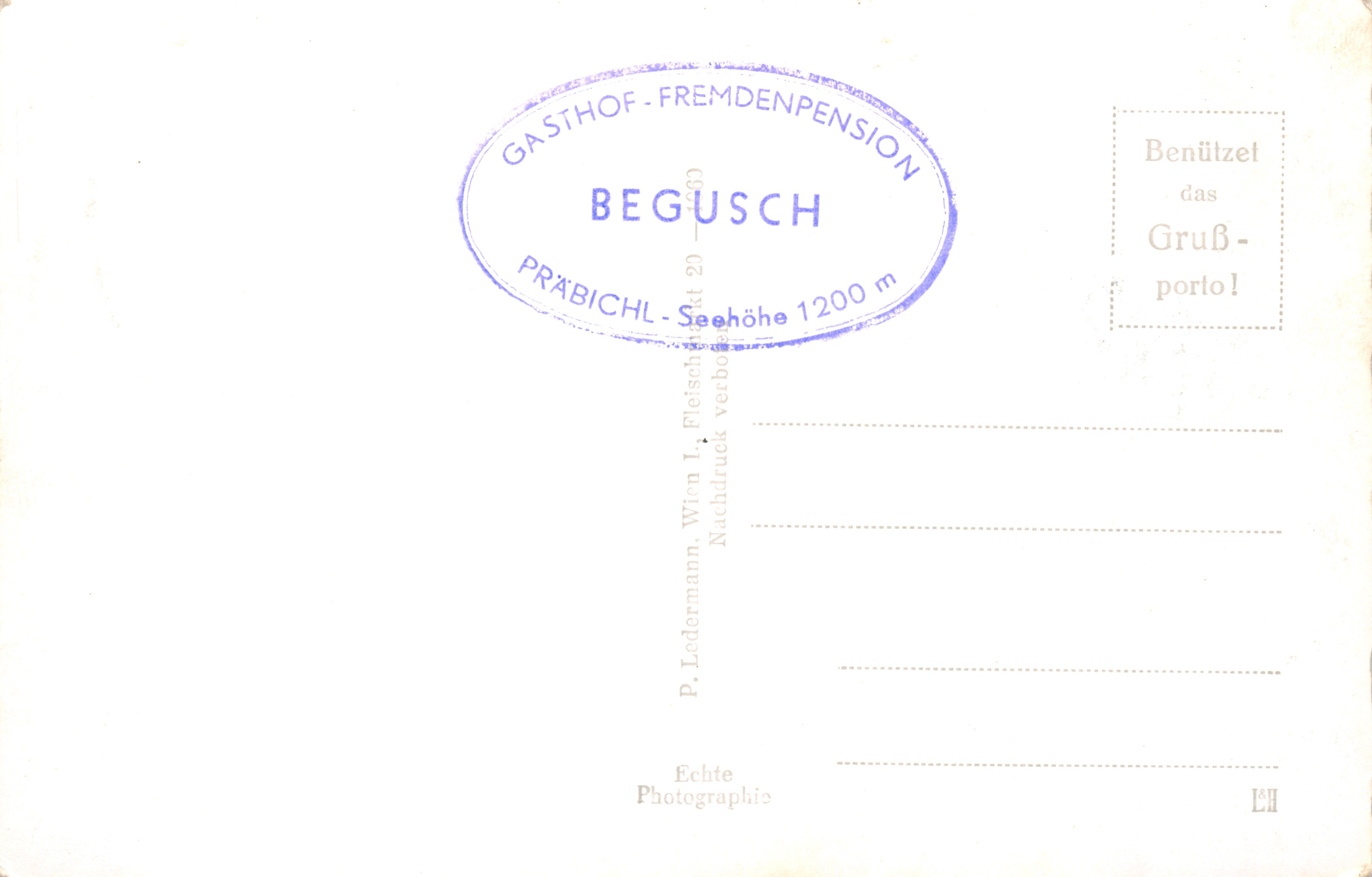 Gipfelkreuz am Polster — kruis op de top van Polster, 1911 m, met Erzberg, Stmk. — uitgever Stmk. n° 41911 — Achterkant