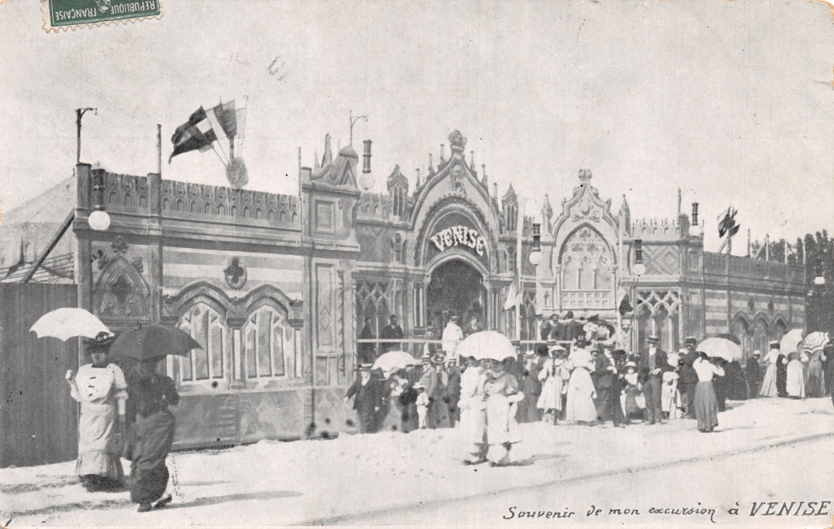 Wejście do pałacu wenecjańskiego — Wystawa uniwersalna z 1900 — wydawca anonimowy