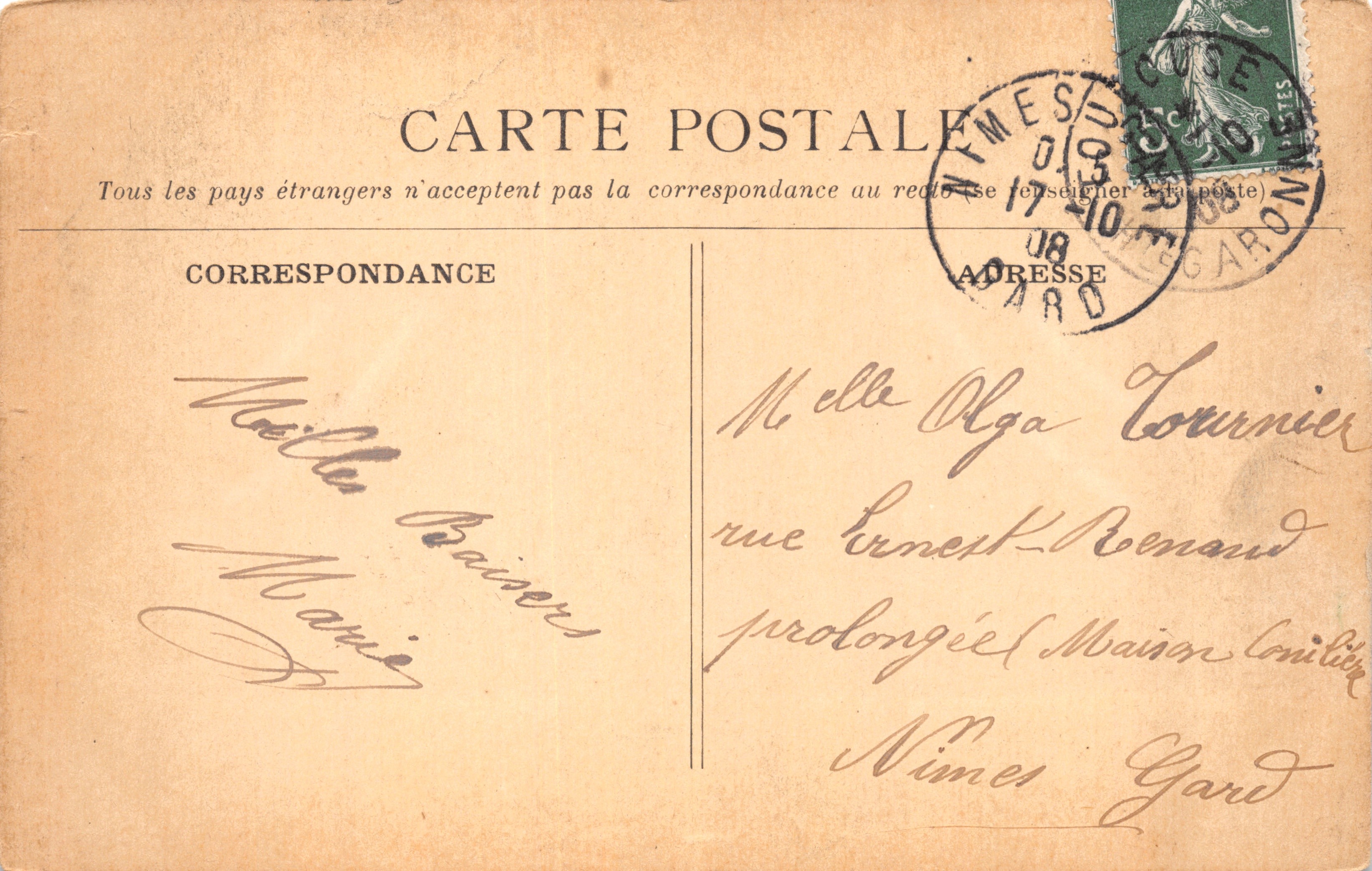 Wejście do pałacu wenecjańskiego — Wystawa uniwersalna z 1900 — wydawca anonimowy — Rewers