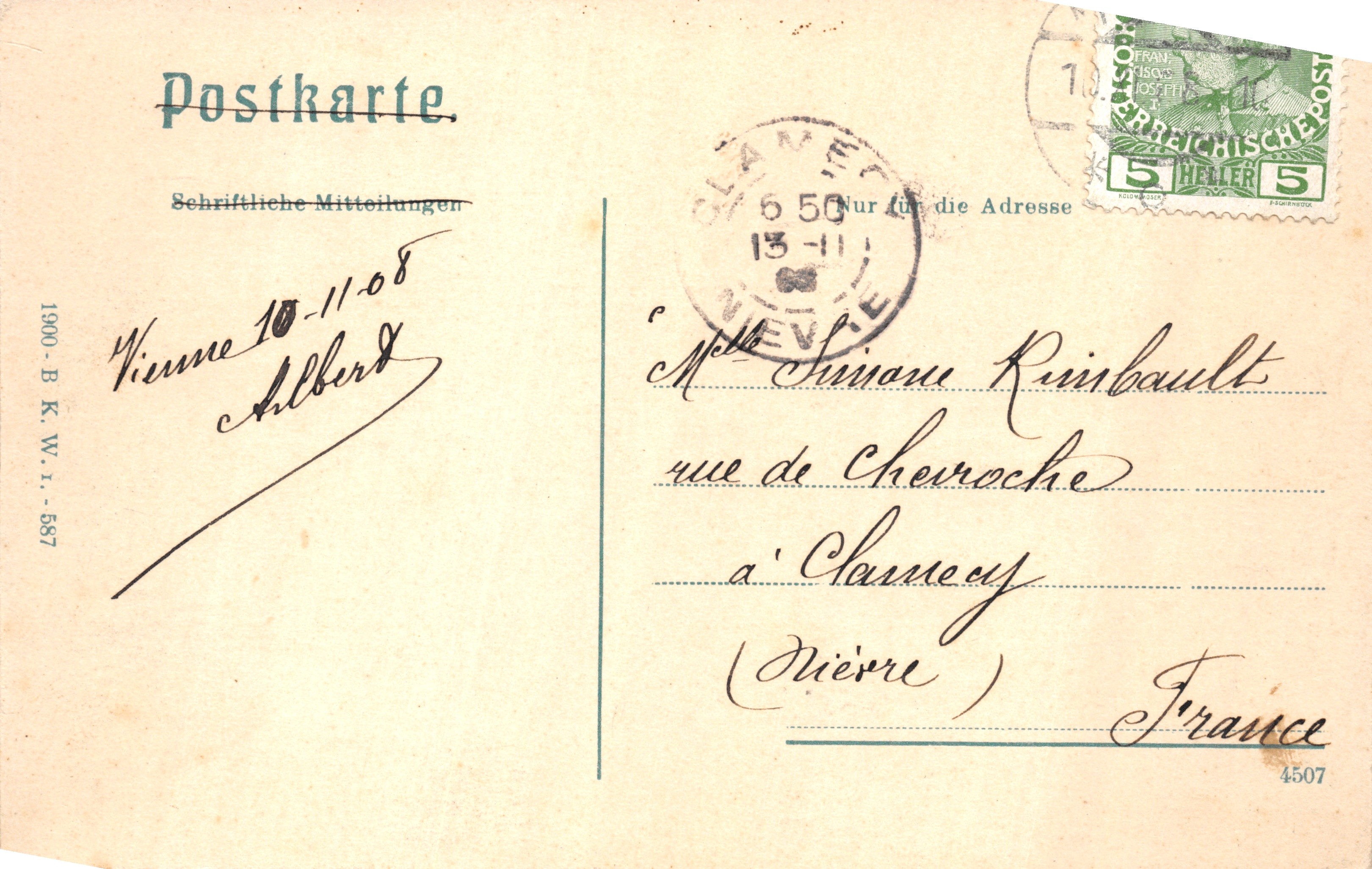 Vienne - Reichsratsgebäude mit Franzensring — éditeur Wien, n°9 — Back